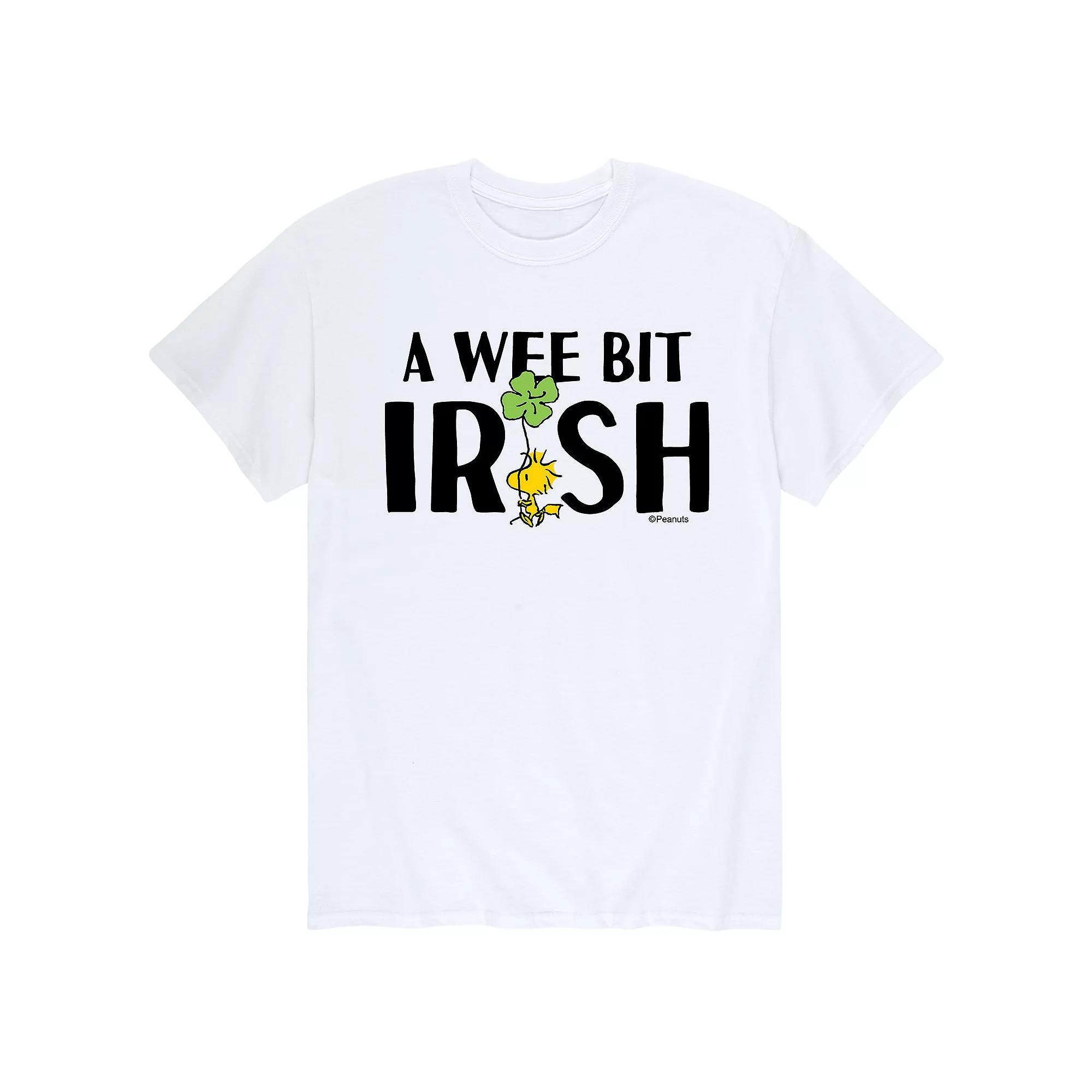 Mens Peanuts Woodstock St. Patricks Day A Wee Bit Irish Tee Product Image