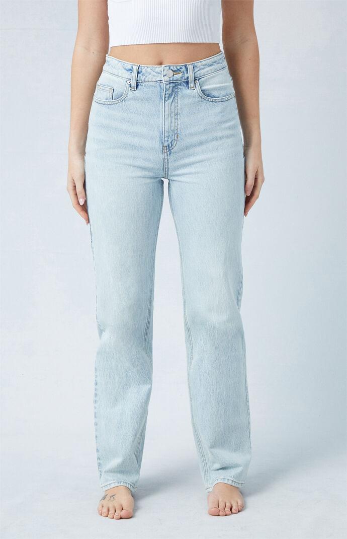 Women's Stretch Light Indigo '90s Boyfriend Jeans Product Image
