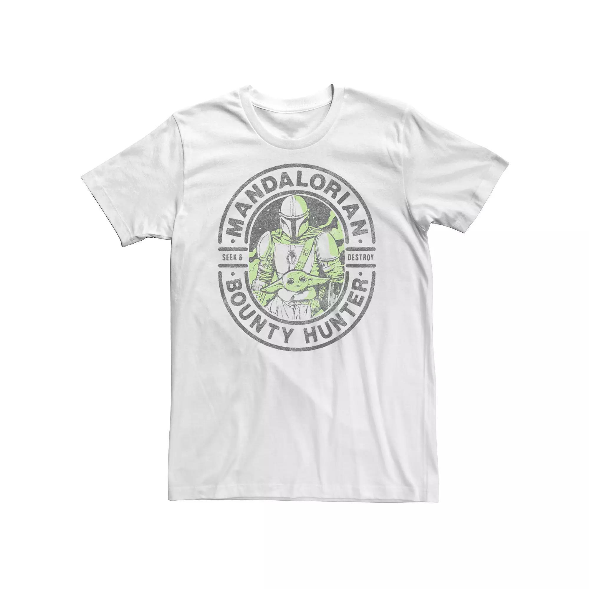 Big & Tall Star Wars The Mandalorian Bounty Hunter Portrait Tee, Men's, Size: 5XL, White Product Image