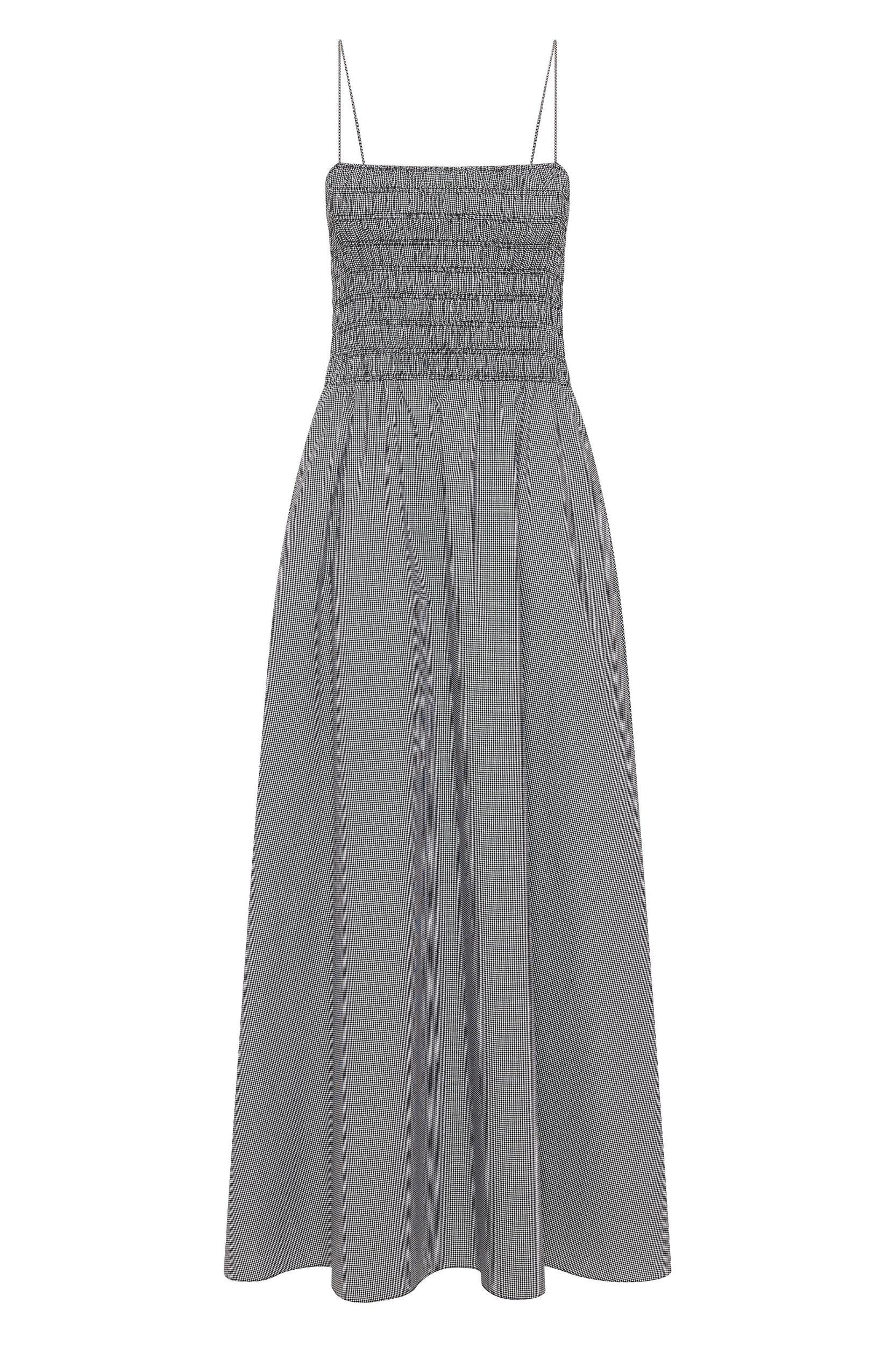 Lida Maxi Dress Gingham Black Product Image