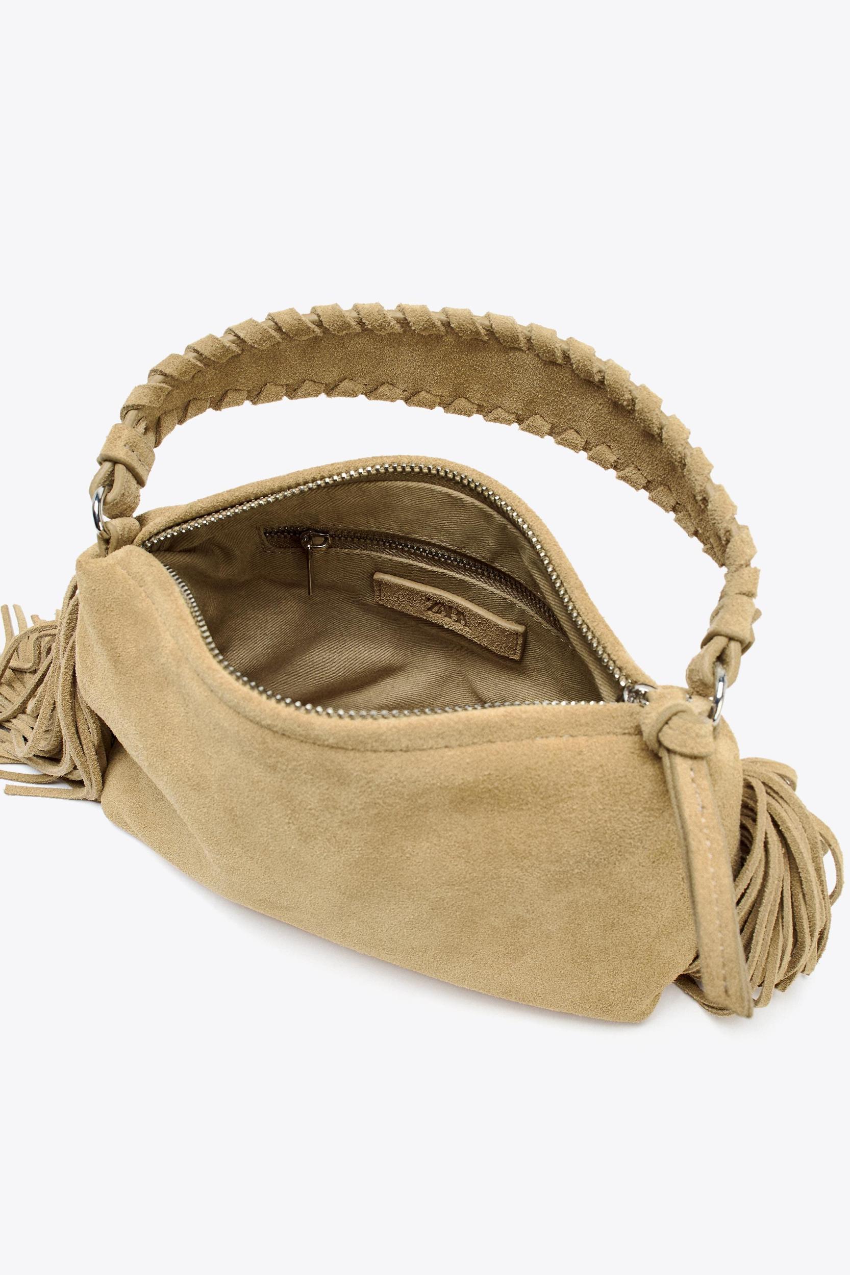 SPLIT LEATHER FRINGED MINI BAG Product Image