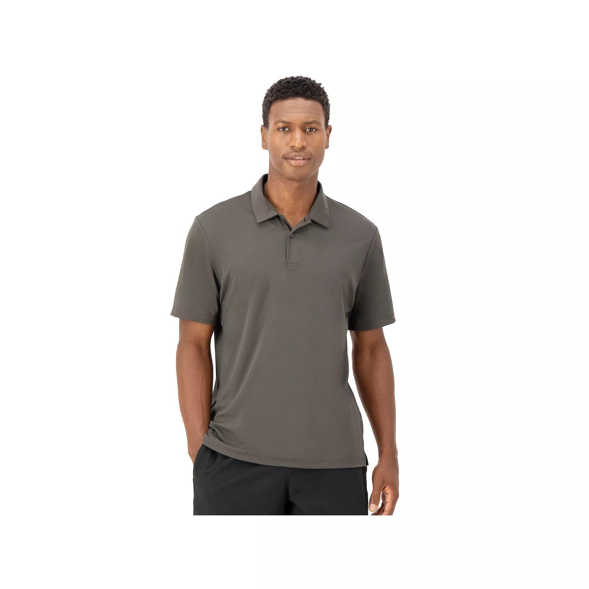 Men's Hanes Moves™ Short Sleeve Performance Polo, Size: XXL, Gray Encore Product Image