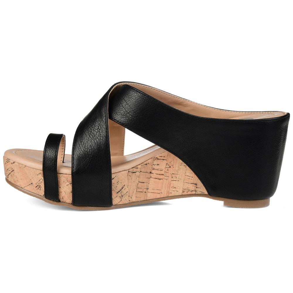 Journee Rayna Womens Wedge Sandals Blue Product Image
