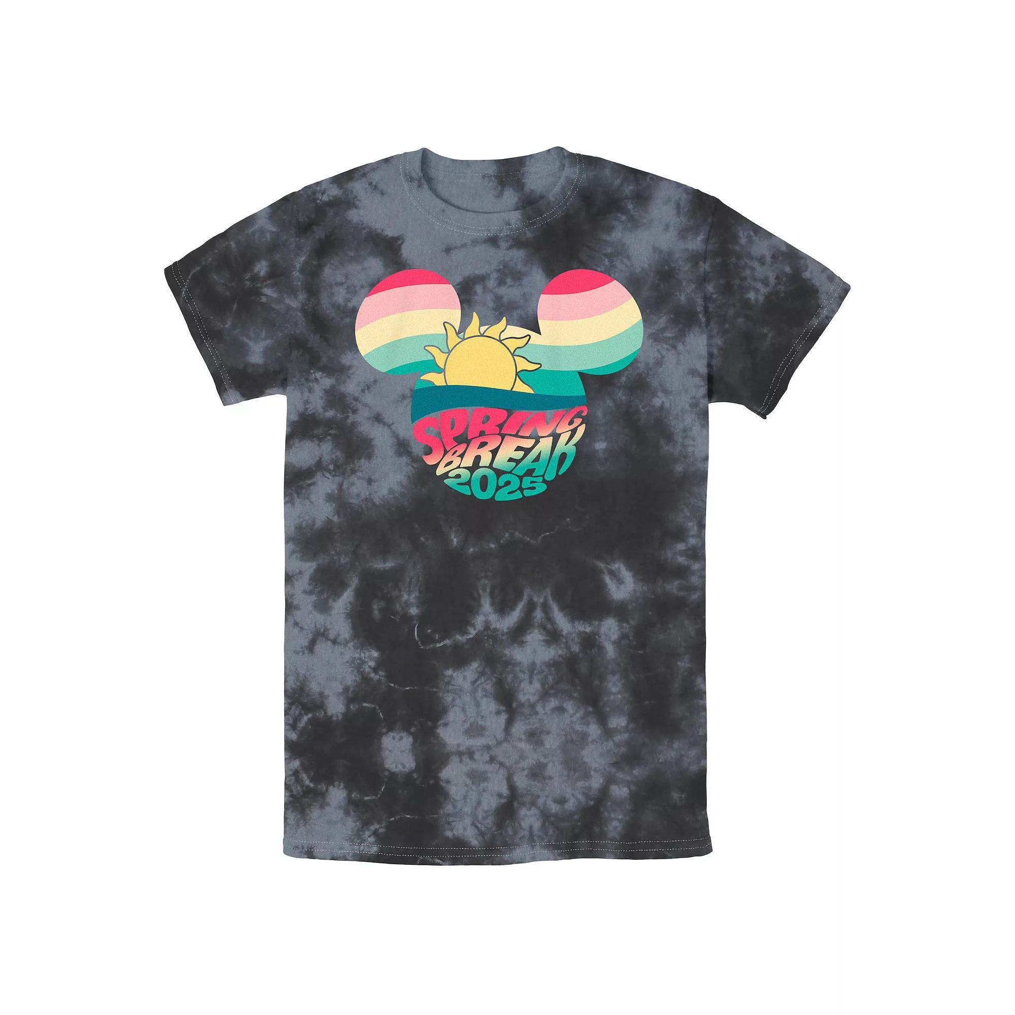 Disney's Mickey Mouse Spring Break 2025 Bombard Wash Men's Graphic Tee, Size: Small, Black Grey Product Image