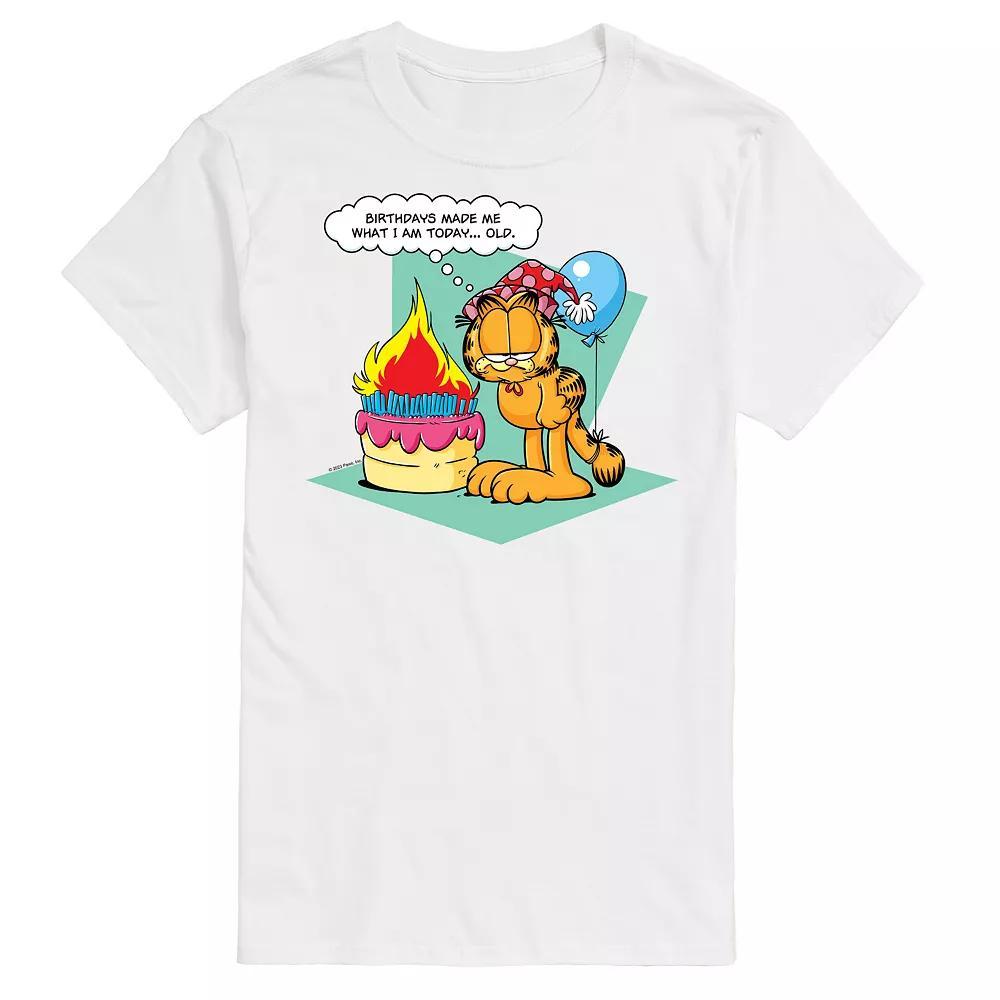 Mens Garfield Birthdays Make Me Old Graphic Tee Product Image