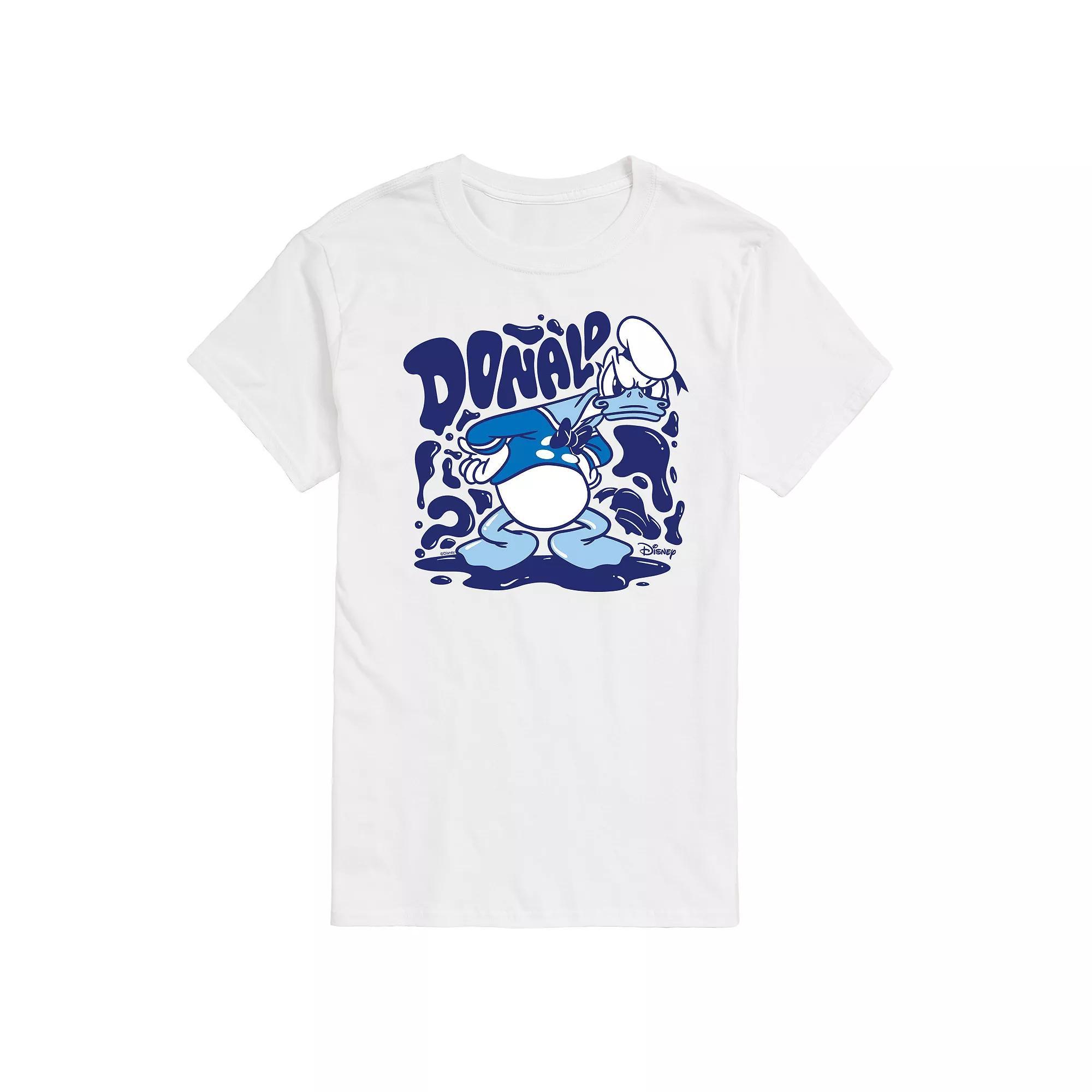 Disneys Donald Duck Big & Tall Drip Graphic Tee, Mens Product Image
