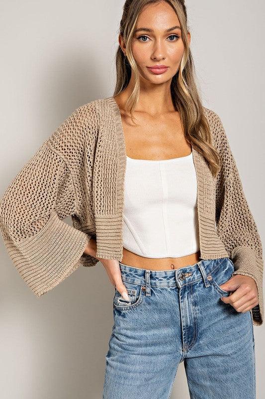 Eyelet Knit Cardigan Product Image