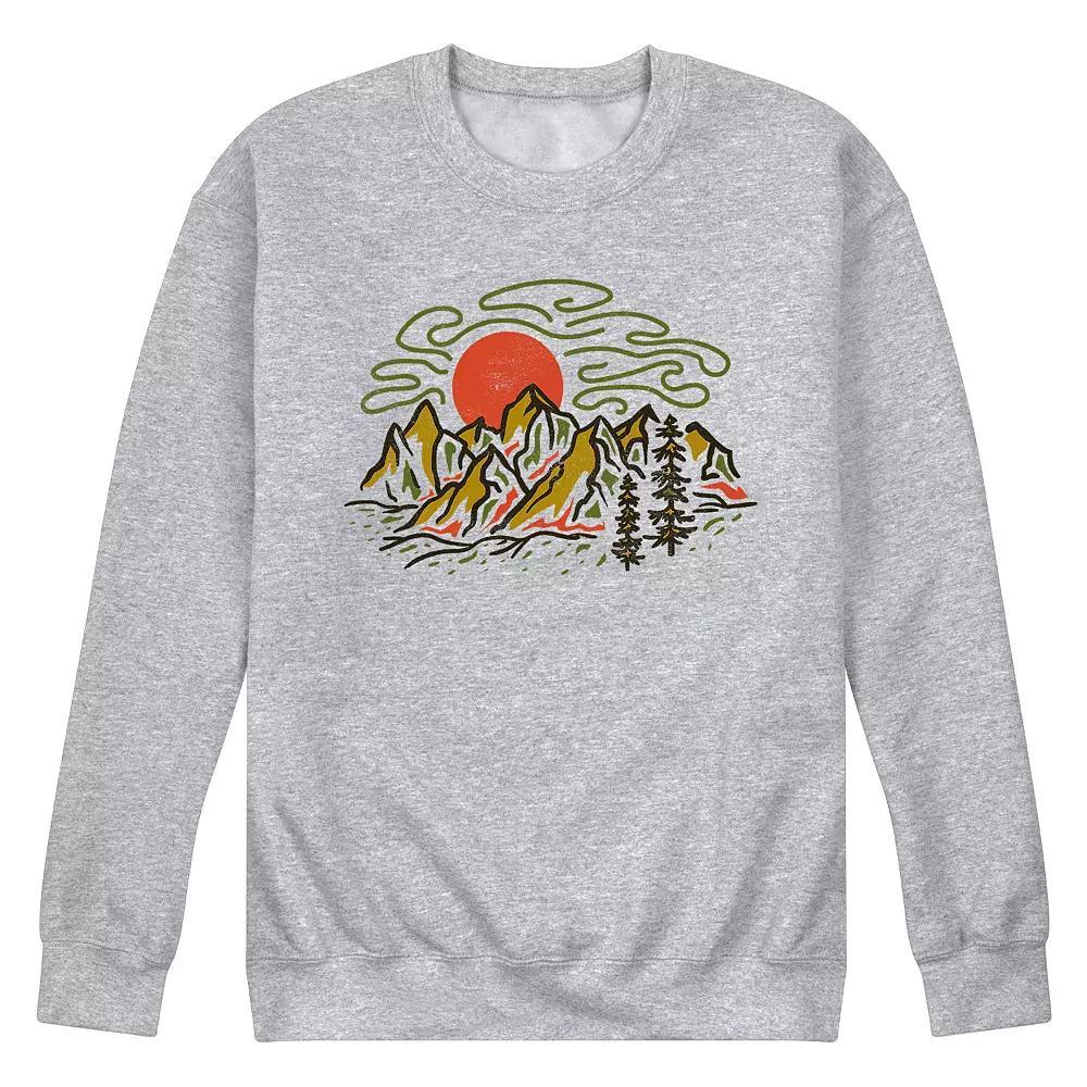 Mens Colorful Mountains Graphic Fleece Product Image