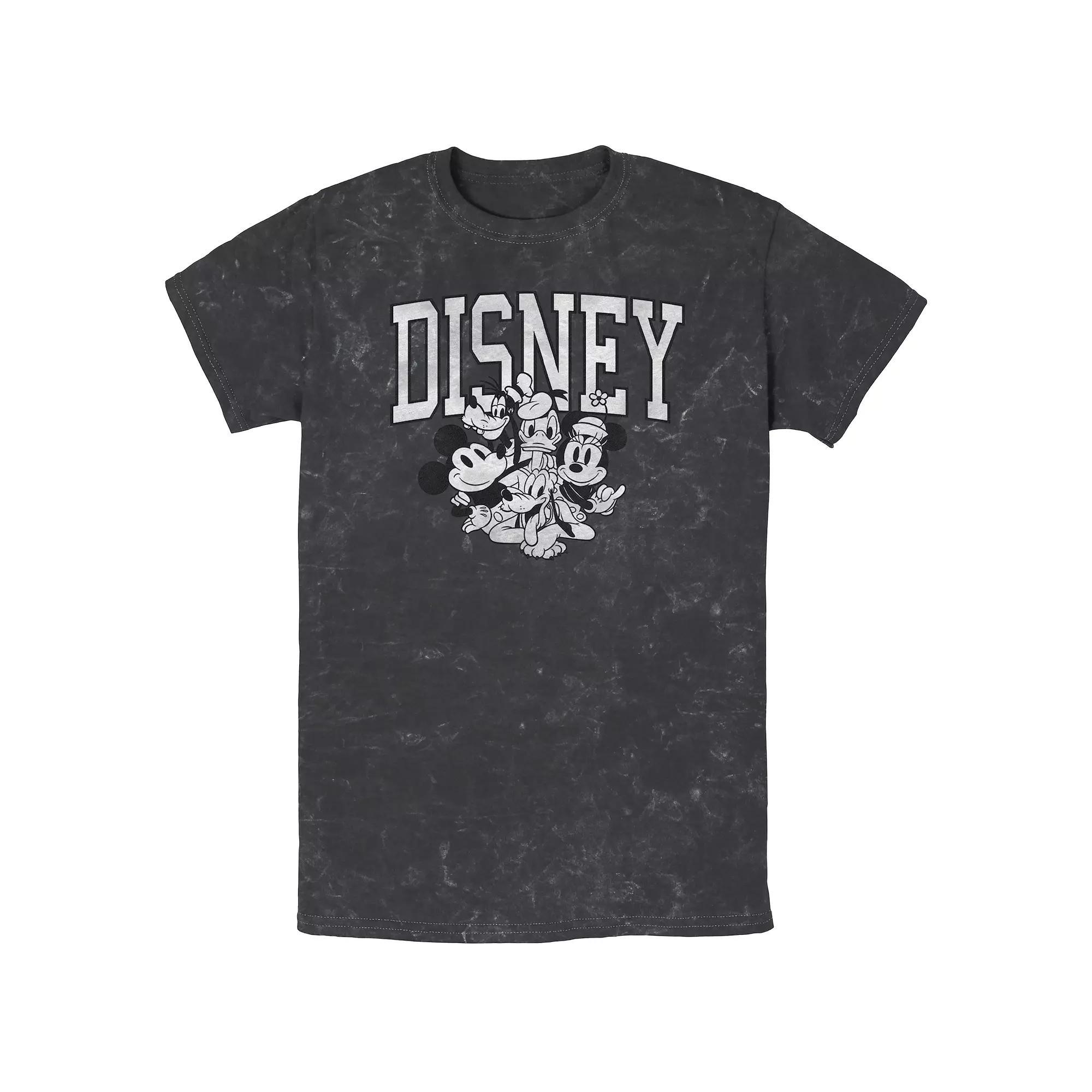 Men's Disney Mickey Mouse Group Bombard Wash Graphic Tee, Size: XL, Black Product Image