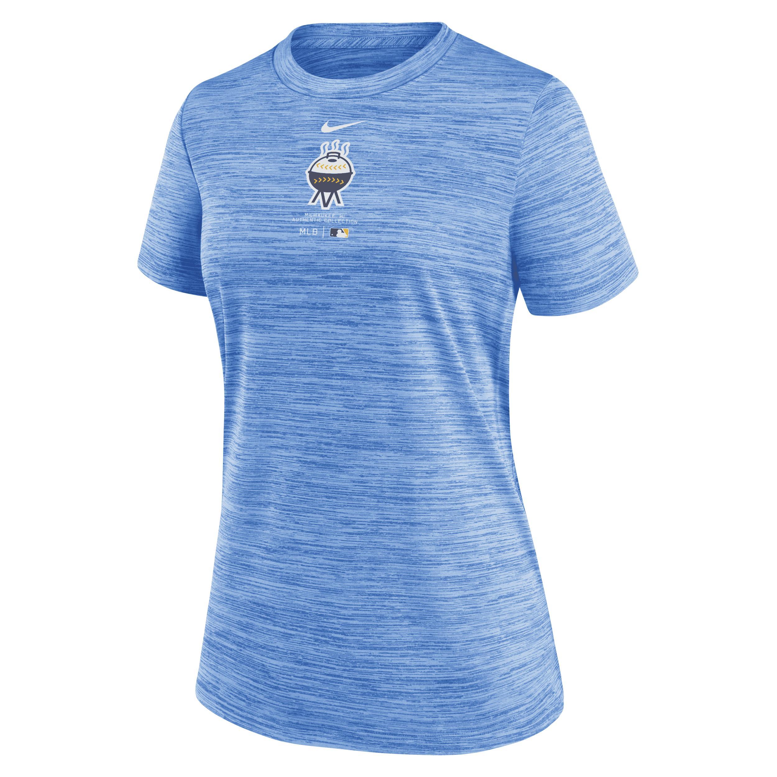 Womens Nike Milwaukee Brewers City Connect Practice Velocity T-Shirt Product Image