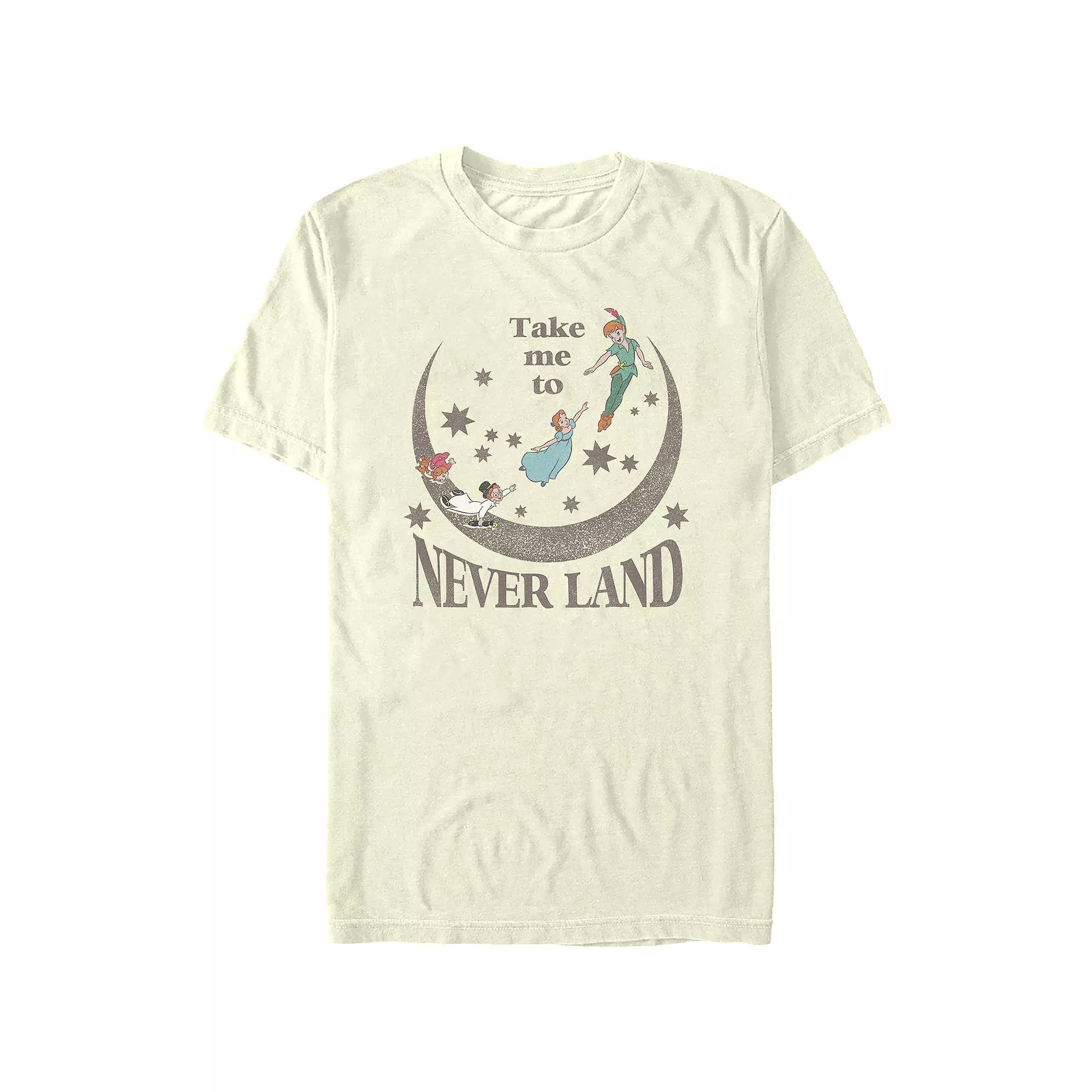 Disney's Peter Pan Take Me To Never Land Juniors' Graphic Tee, Women's, Size: Medium, Natural Product Image