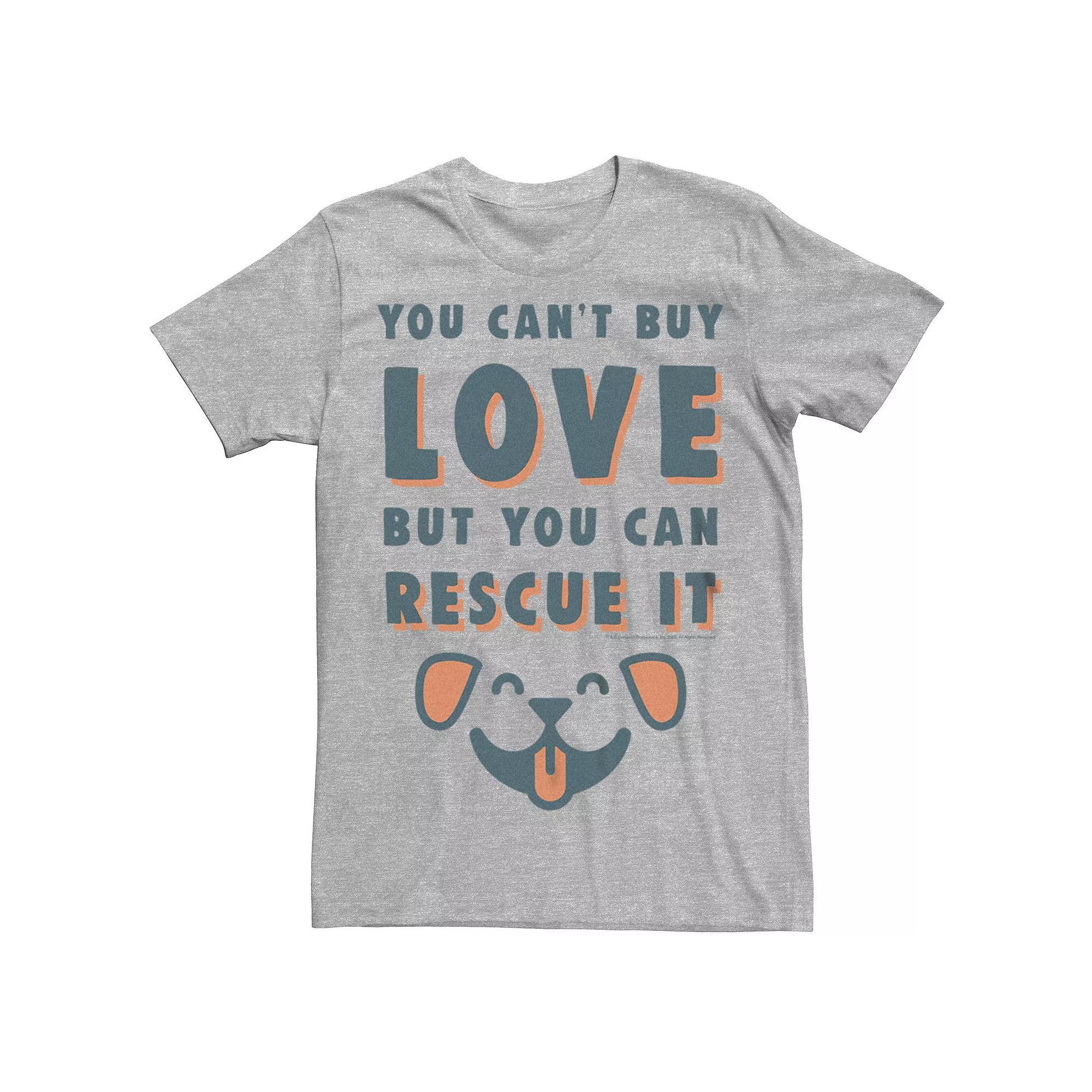 Men's A Dog's Purpose You Can Rescue Love Graphic Tee, Size: XS, Athletic Grey Product Image