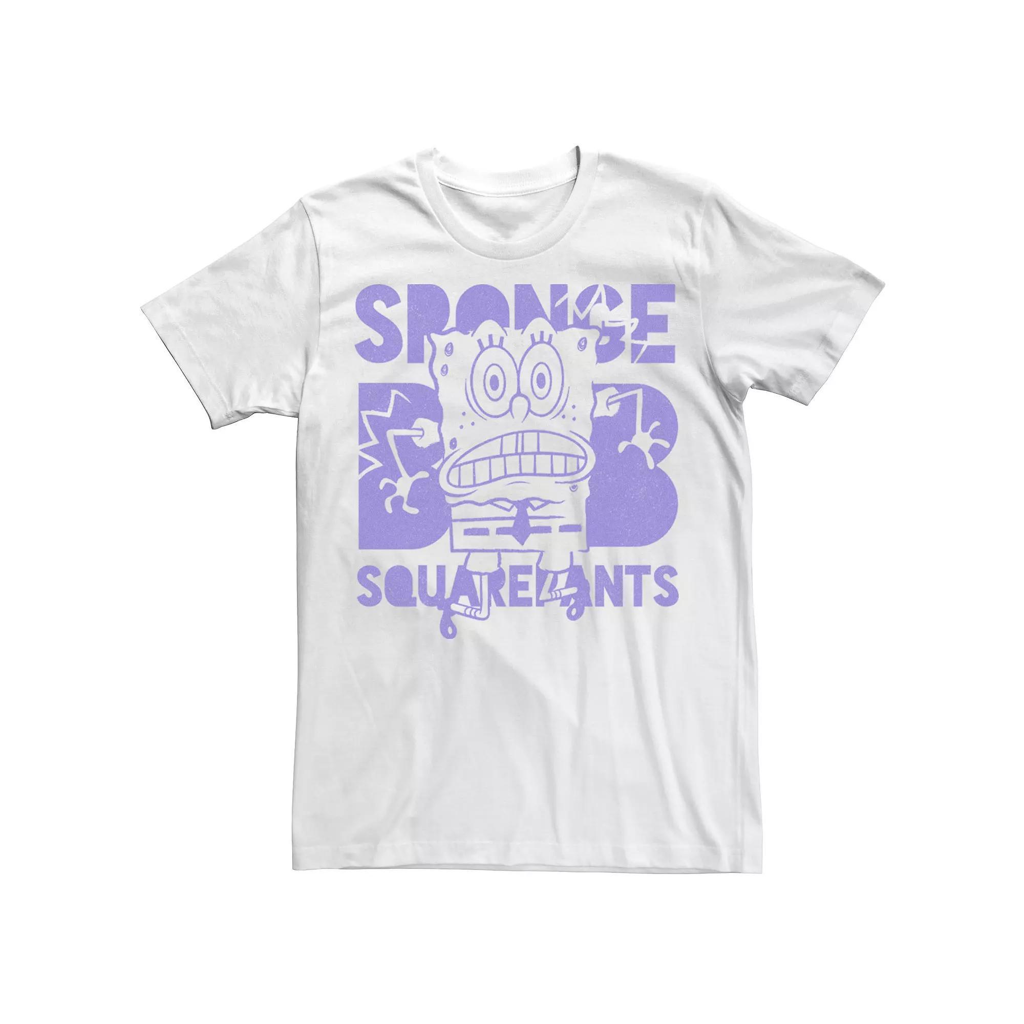 Men's SpongeBob SquarePants Scared Face Tee, Size: Small, White Product Image