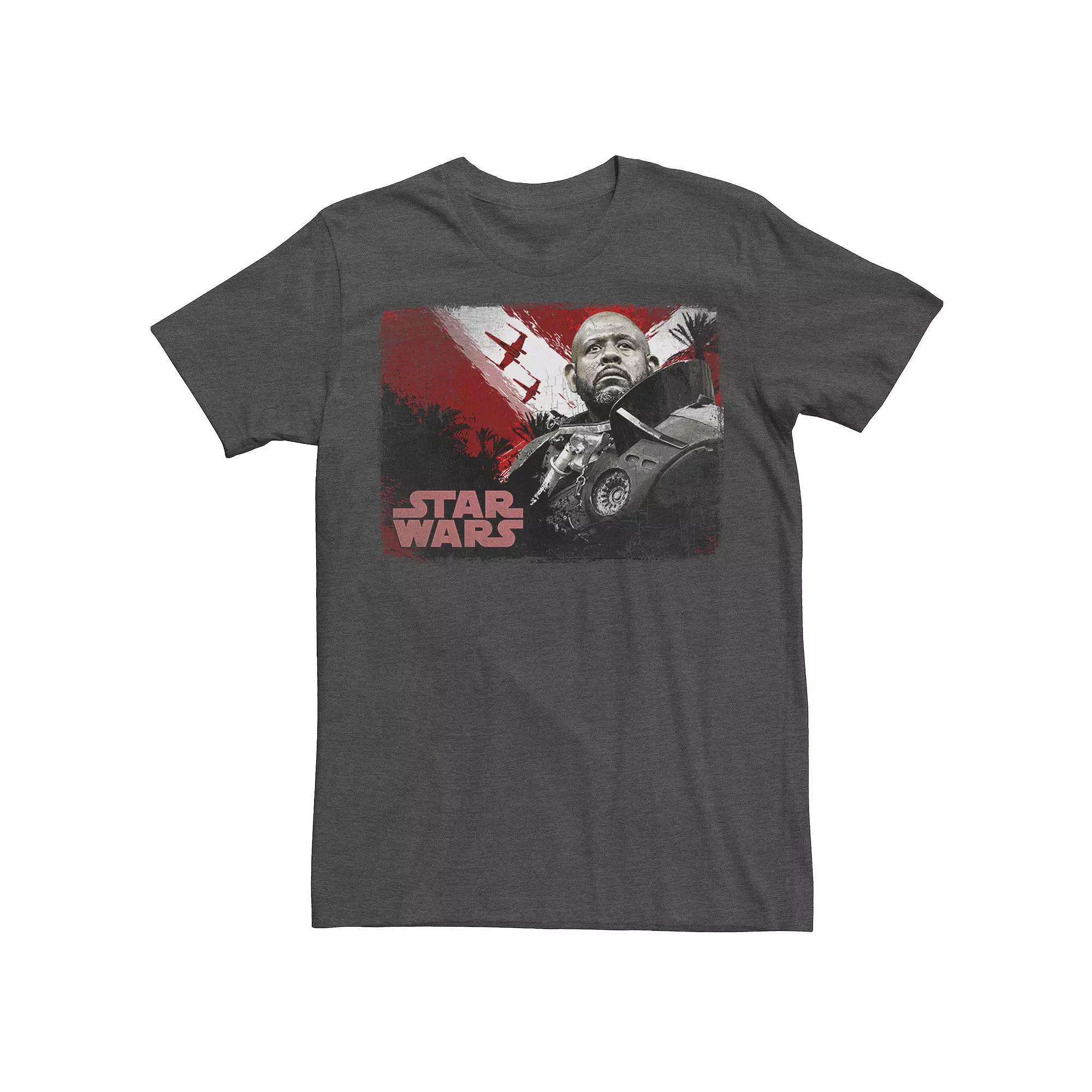 Mens Rogue One: A Star Wars Story Saw Gerrera Poster Tee Grey Heather Product Image