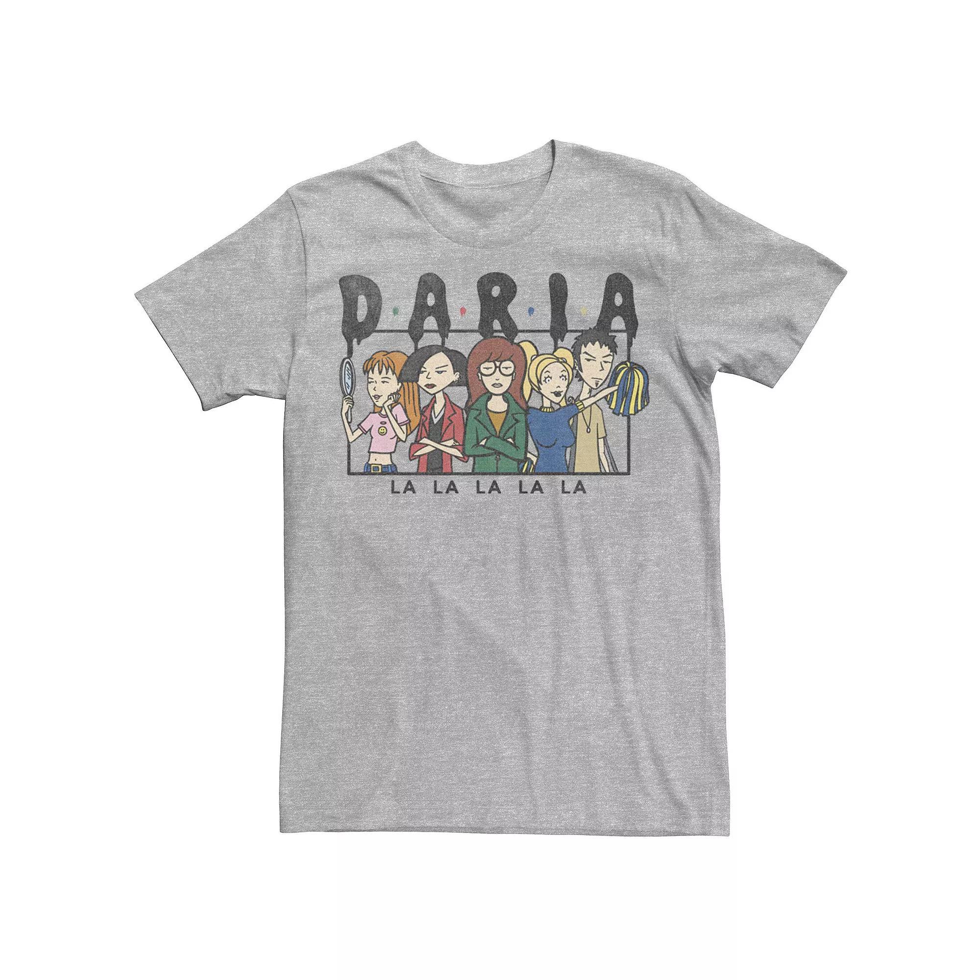 Men's Daria LA LA LA Group Shot Panel Tee, Size: XXL, Athletic Grey Product Image
