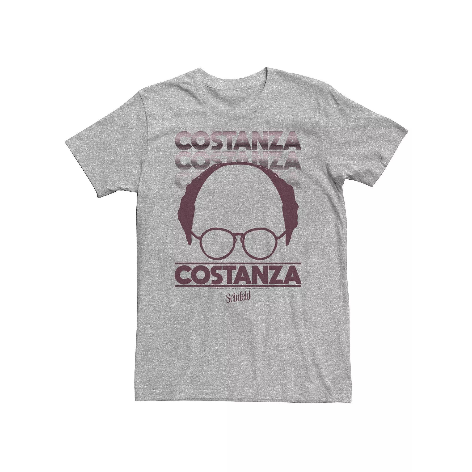 Big & Tall Seinfeld George Costanza Outline Text Fade Tee, Men's, Size: 4XL, Athletic Grey Product Image