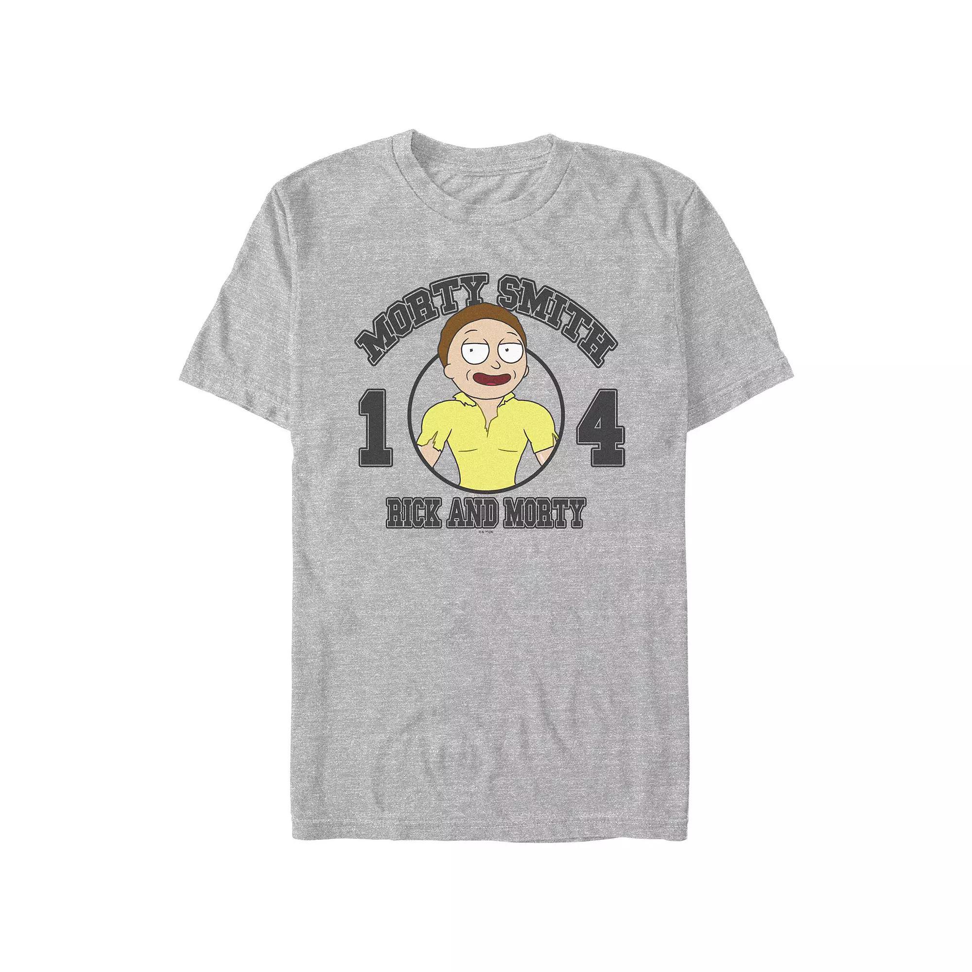 Men's Rick And Morty Ripped Morty Graphic Tee, Size: XS, Athletic Grey Product Image