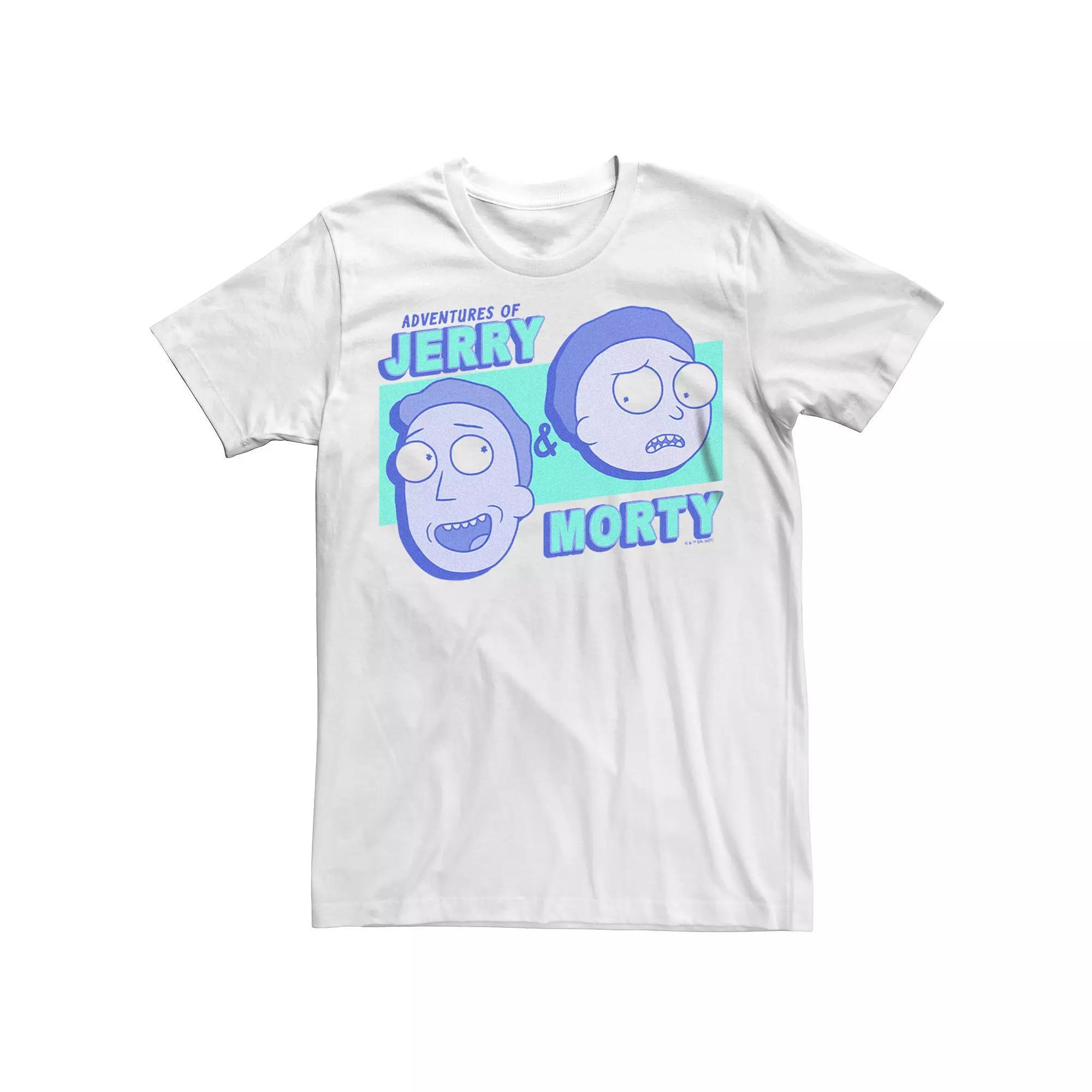 Men's Rick And Morty Adventures of Jerry Tee, Size: Medium, White Product Image