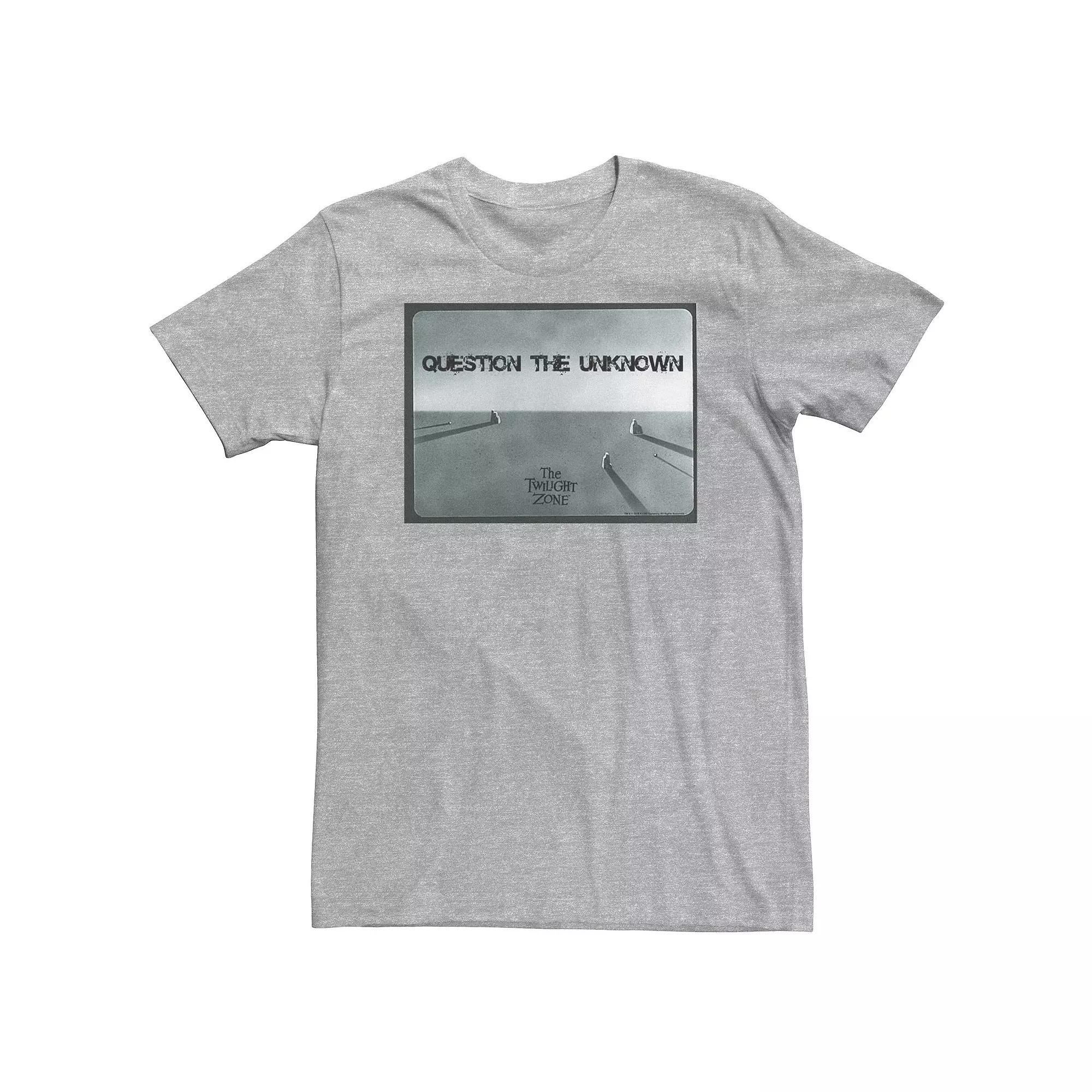 Big & Tall Twilight Zone Question The Unknown Tee, Men's, Size: XXL Tall, Athletic Grey Product Image