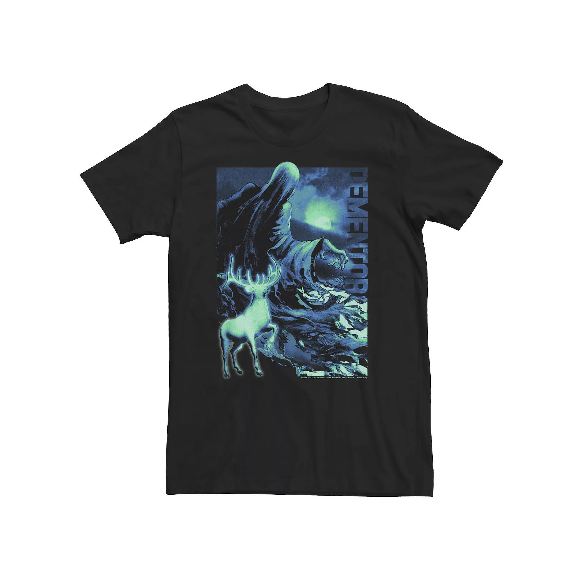 Big & Tall Harry Potter Dementor & Patronus Portrait Tee, Men's, Size: XXL Tall, Black Product Image