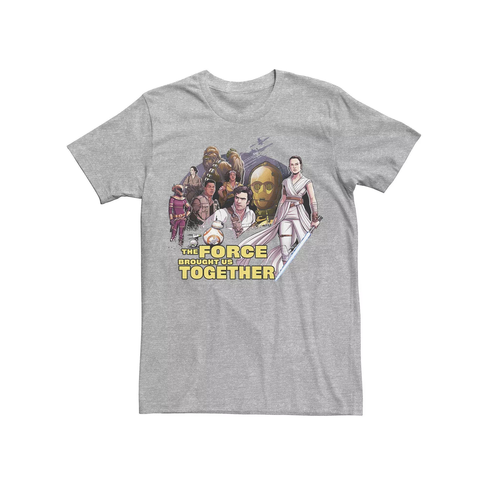 Men's Star Wars: The Rise Of Skywalker Force Brought Us Together Tee, Size: 3XL, Athletic Grey Product Image