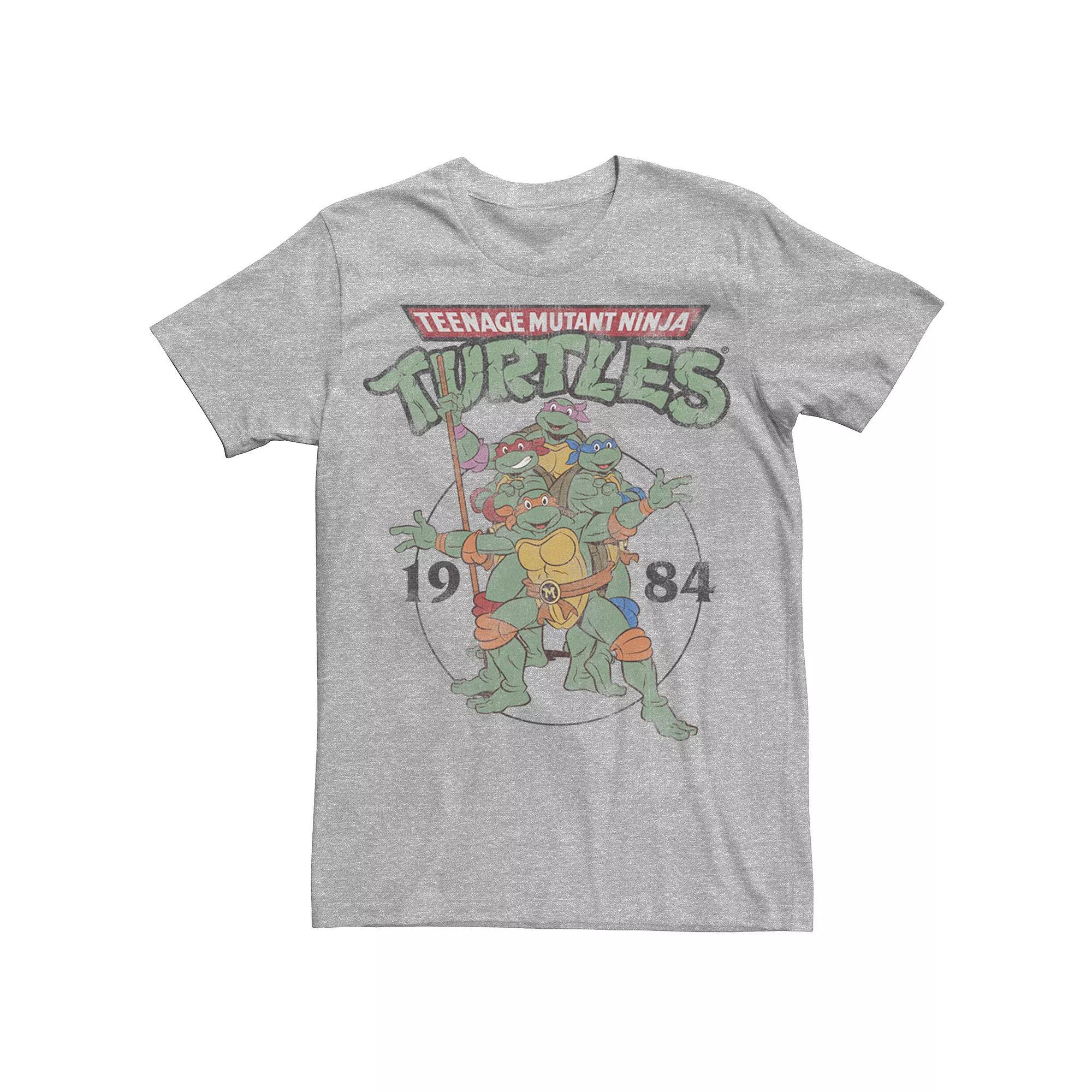 Mens Teenage Mutant Ninja Turtles Group Elite Tee Athletic Grey Product Image
