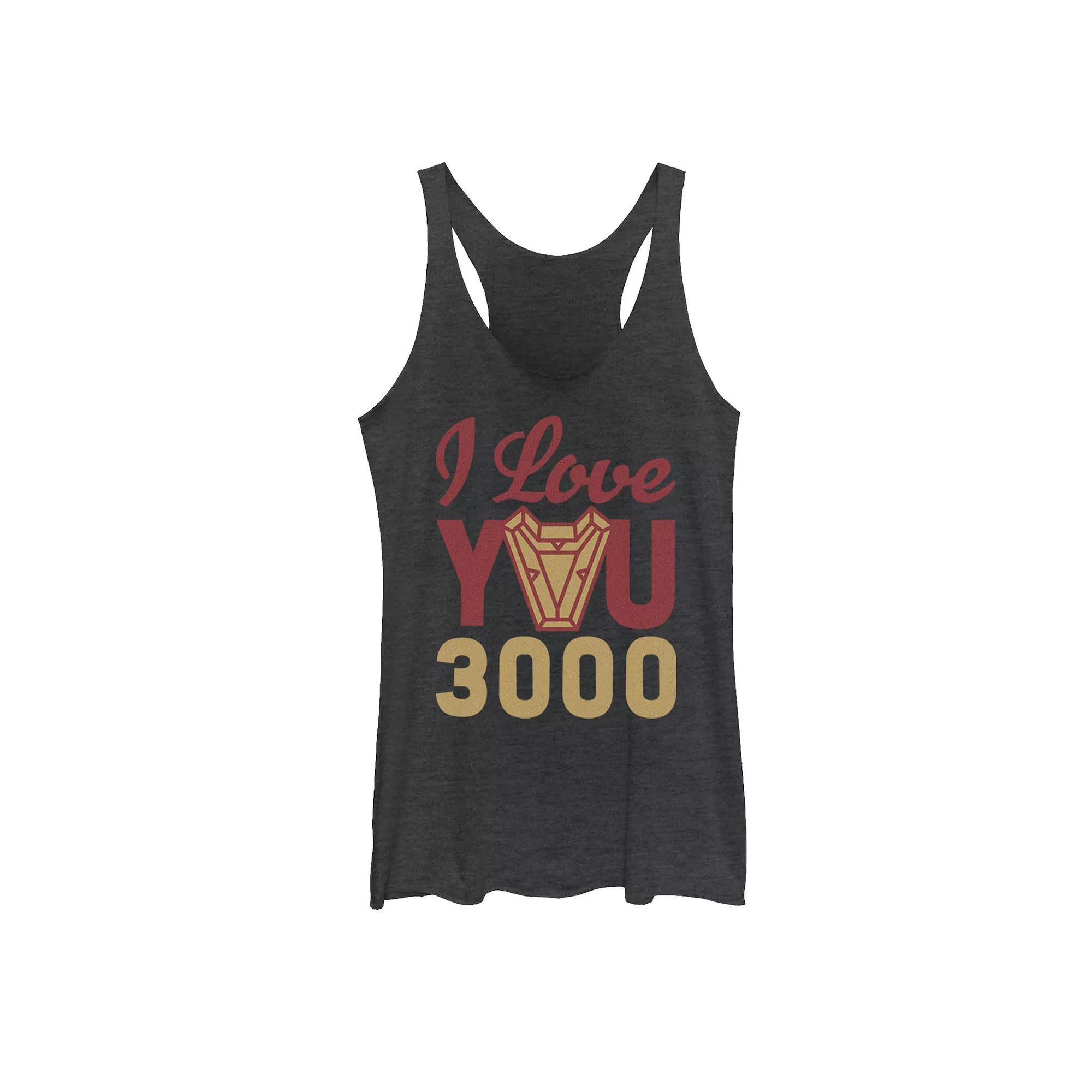 Juniors' Marvel Avengers Endgame Iron Man I Love You Graphic Tank Top, Girl's, Size: Small, Black Grey Product Image