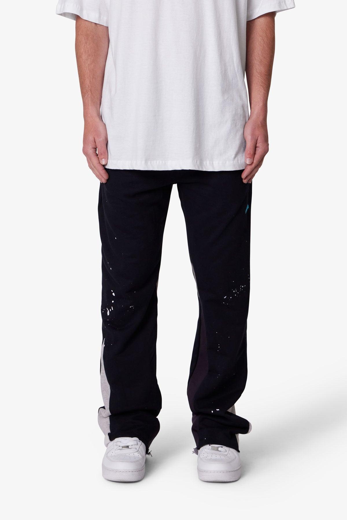 Contrast Bootcut Sweatpants - Black Product Image