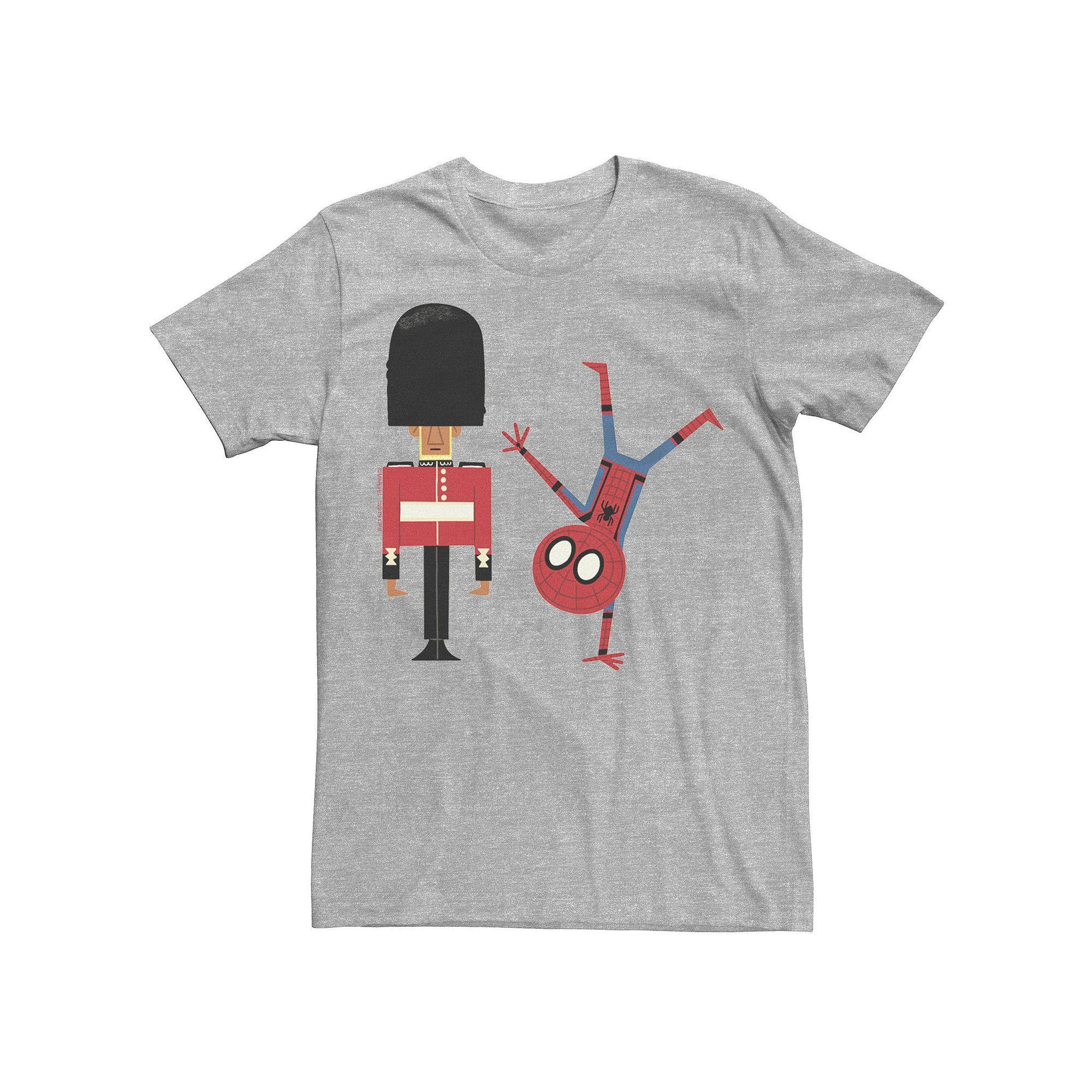 Men's Marvel Spider-Man Far From Home Handstand Portrait Graphic Tee, Size: Large, Athletic Grey Product Image