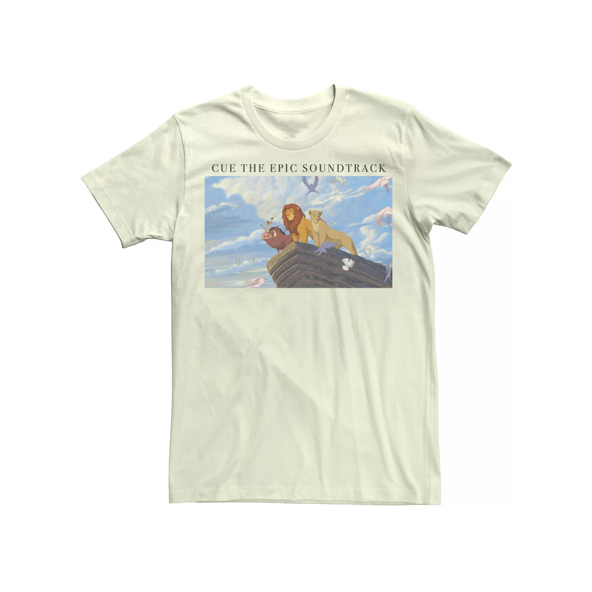 Disney's The Lion King Men's Cue The Epic Soundtrack Tee, Size: Medium, Natural Product Image