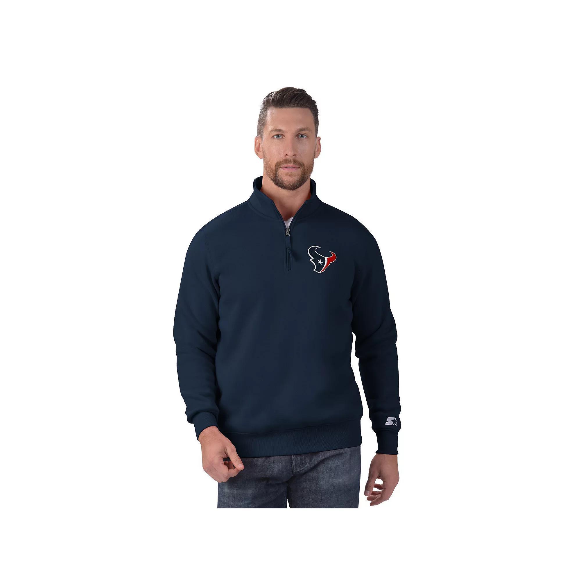 Men's Starter Royal Denver Broncos Classic Quarter-Zip Pullover Sweatshirt, Size: 3XL, Blue Product Image