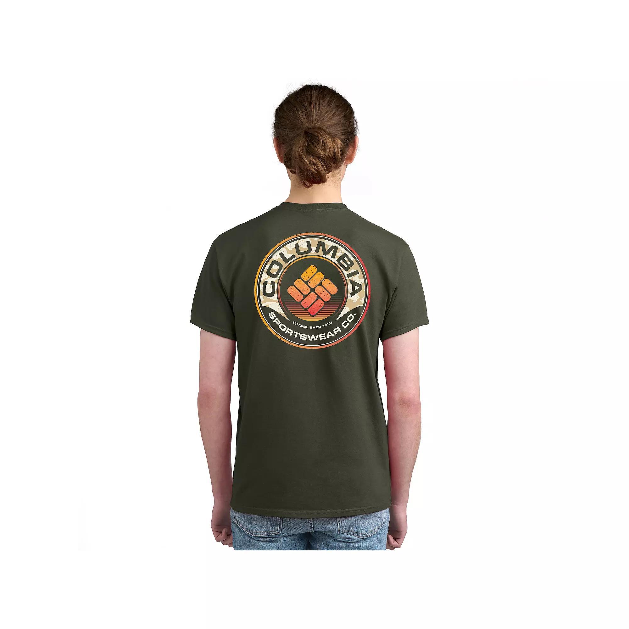 Men's Columbia PFG Short Sleeve Graphic Tee, Size: Medium, Green Product Image