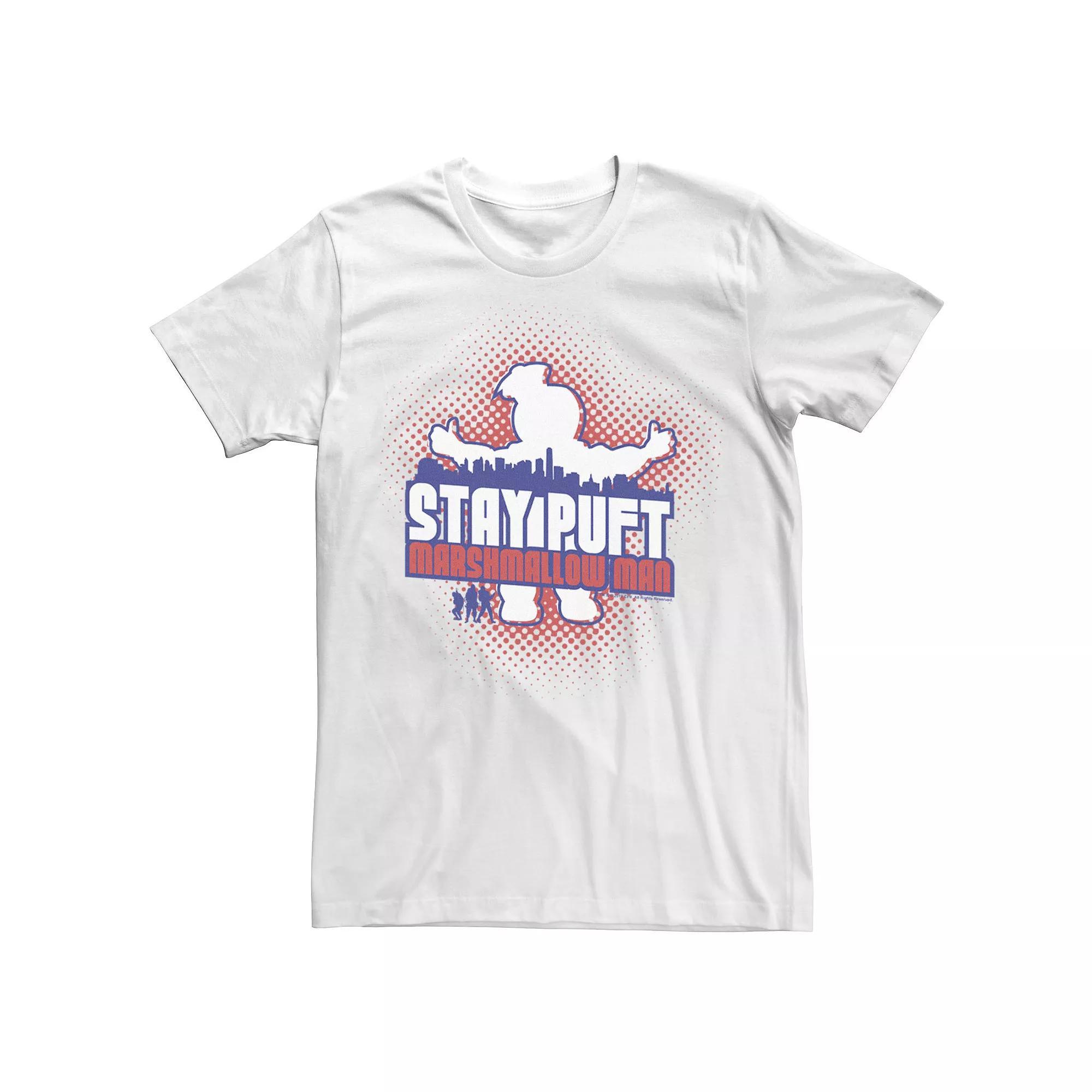 Men's Ghostbusters Marshmallow Man Stay Puft Silhouette Graphic Tee, Size: Medium, White Product Image
