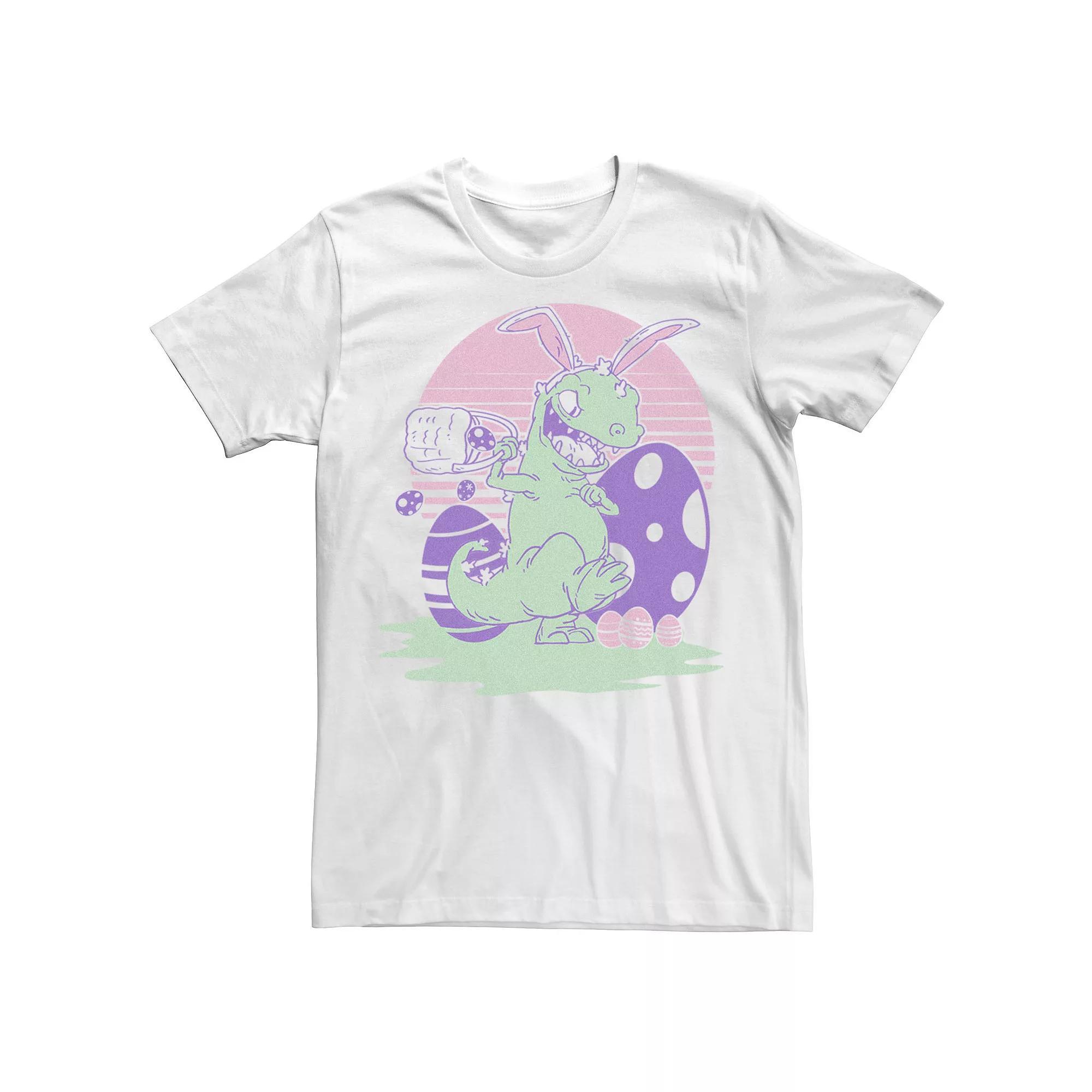 Men's Rugrats Reptar Eggs Easter Tee, Size: Medium, White Product Image