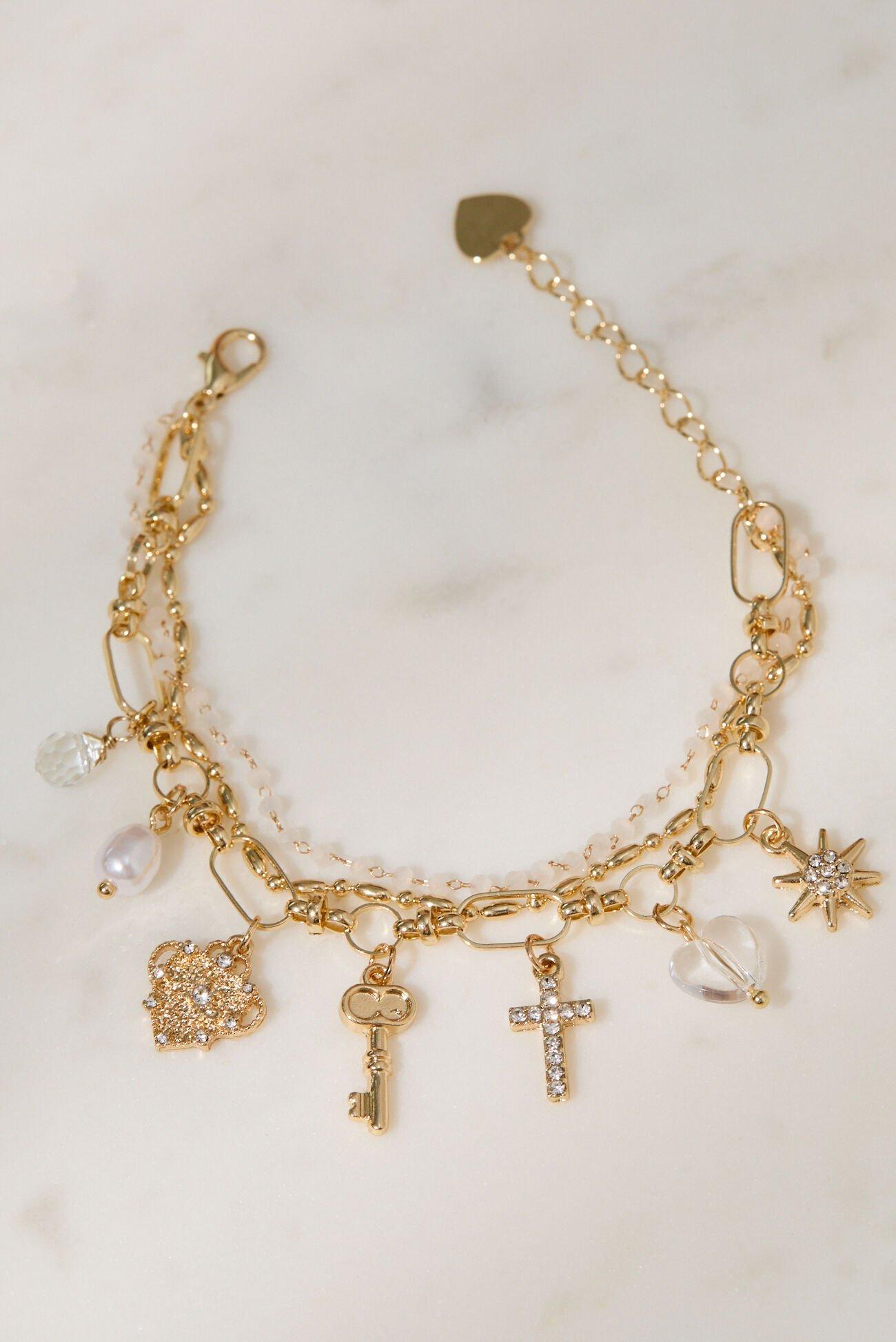 Glitz Charm Dangle Bracelet Set Product Image