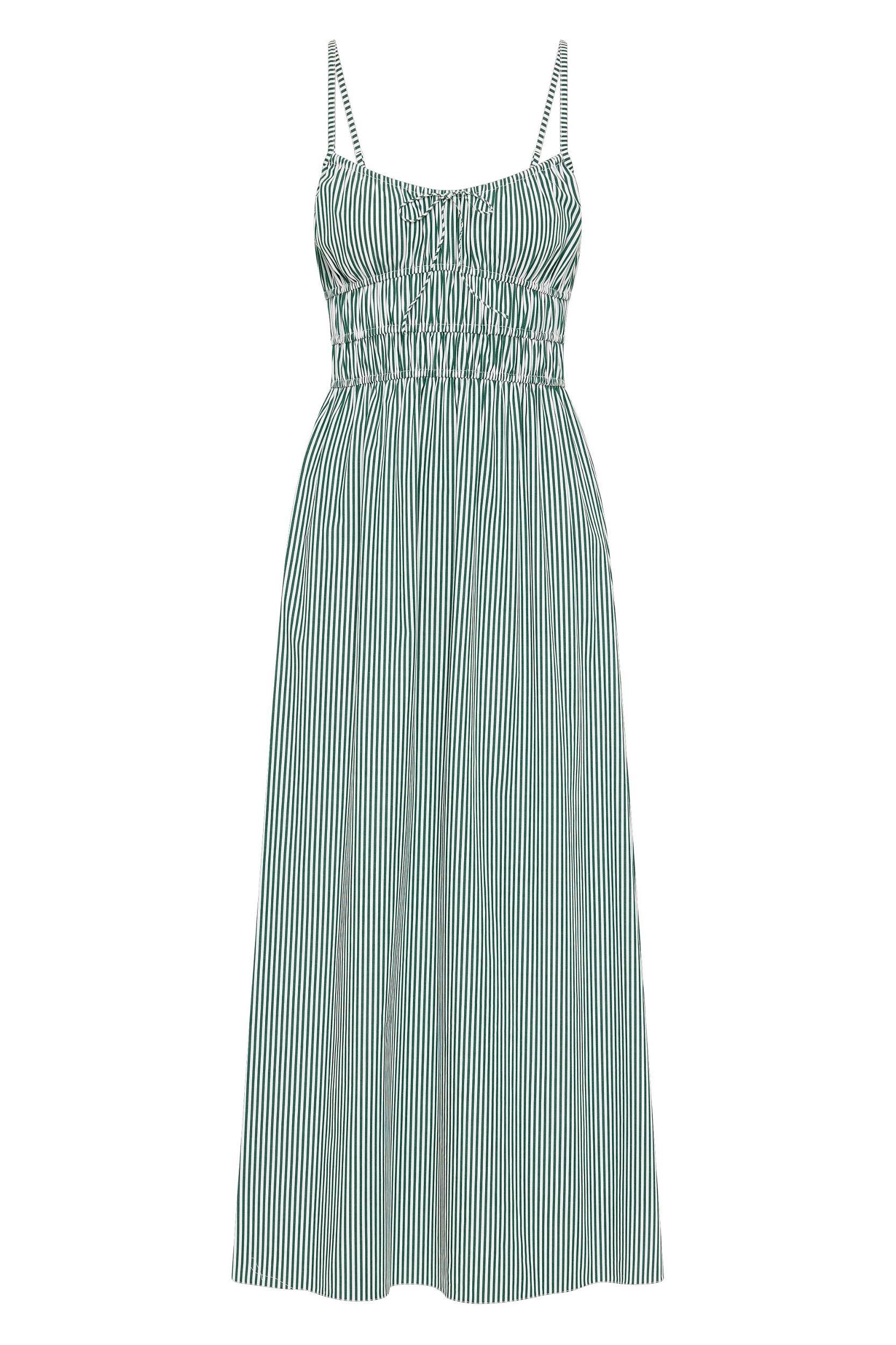 Marianne Midi Dress Green Stripe Product Image