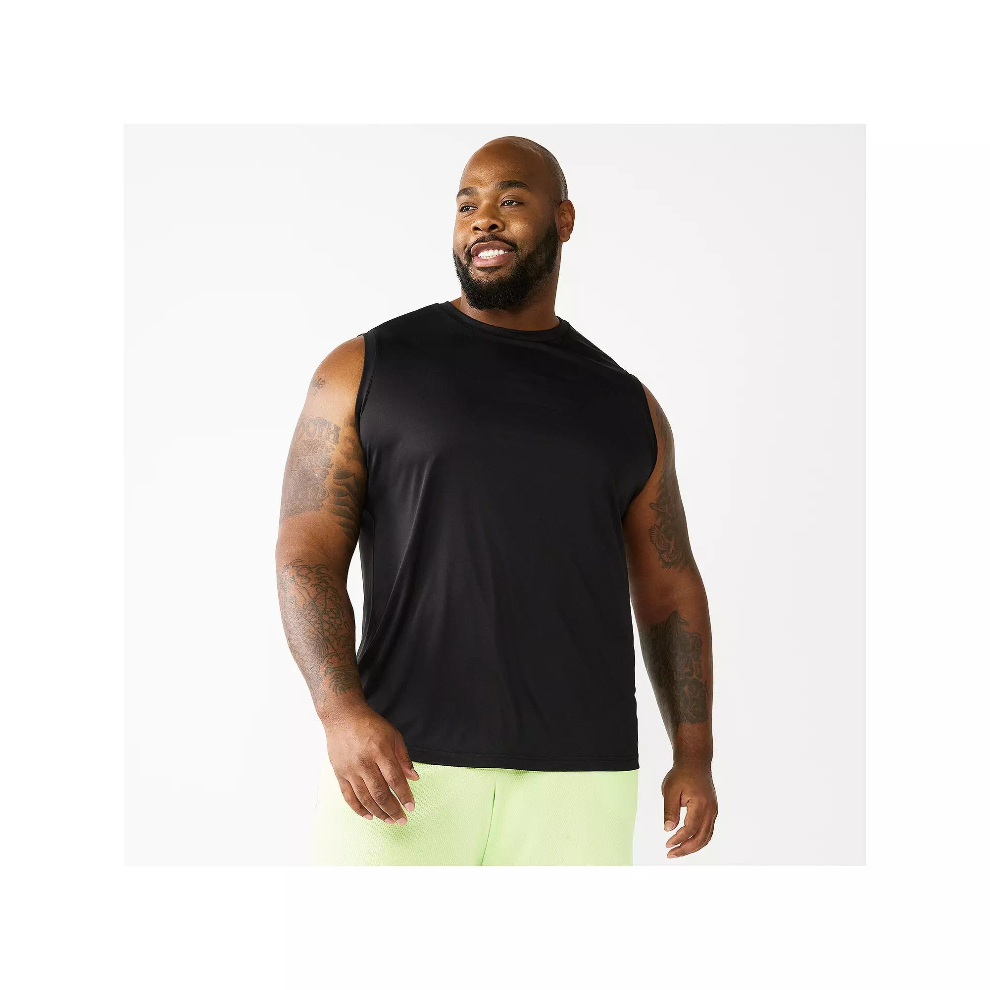 Big & Tall Tek Gear® Dry Tek Muscle Tank Top, Men's, Size: 2XB, Mineral Black Product Image