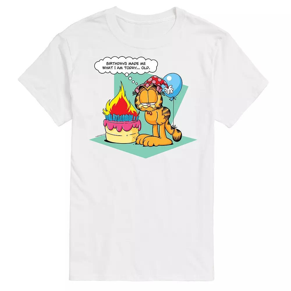 Mens Garfield Birthdays Make Me Old Graphic Tee Product Image