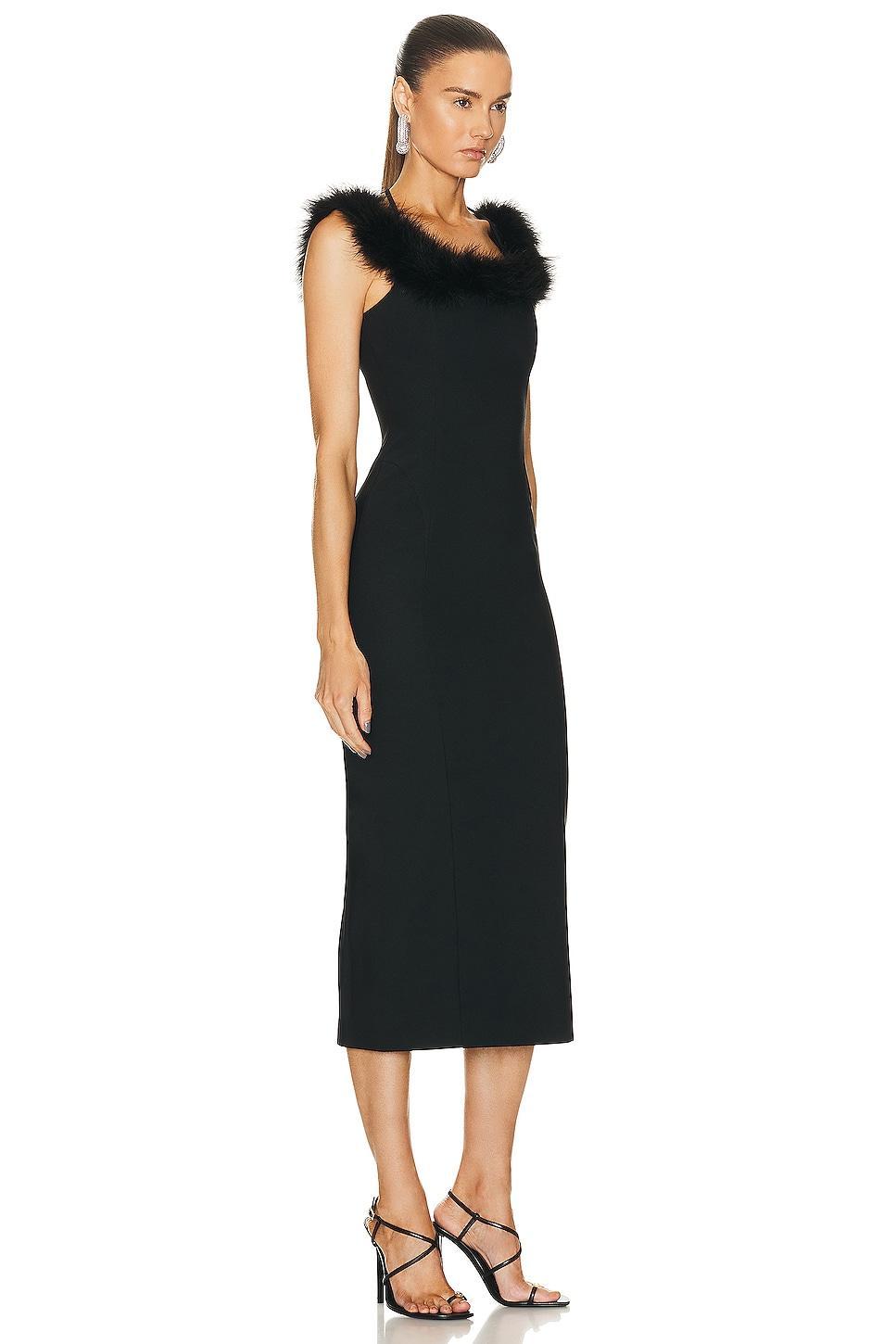 THE ATTICO Boa Of Marabou Midi Dress Product Image