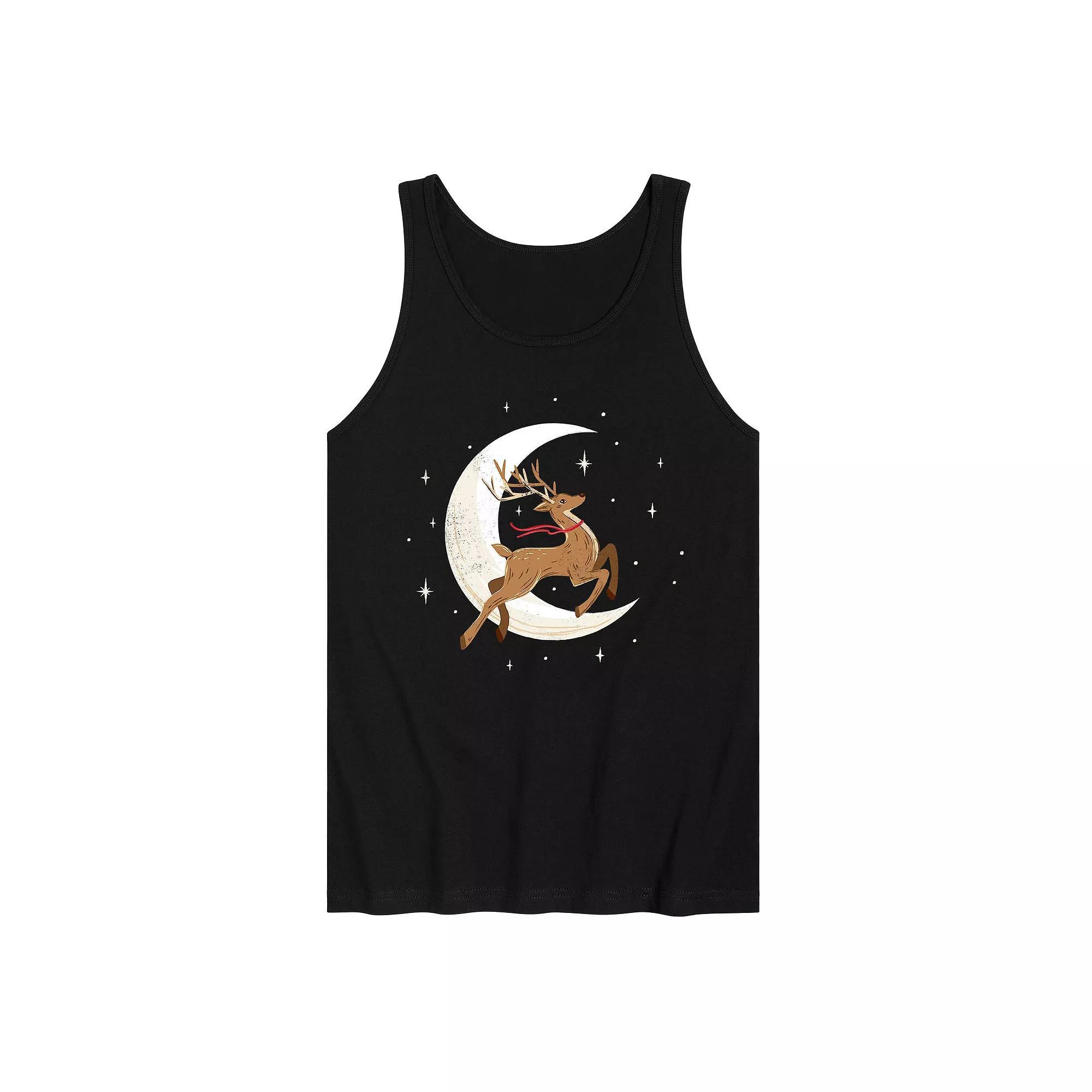 Mens Reindeer Moon Tank Top Top Product Image
