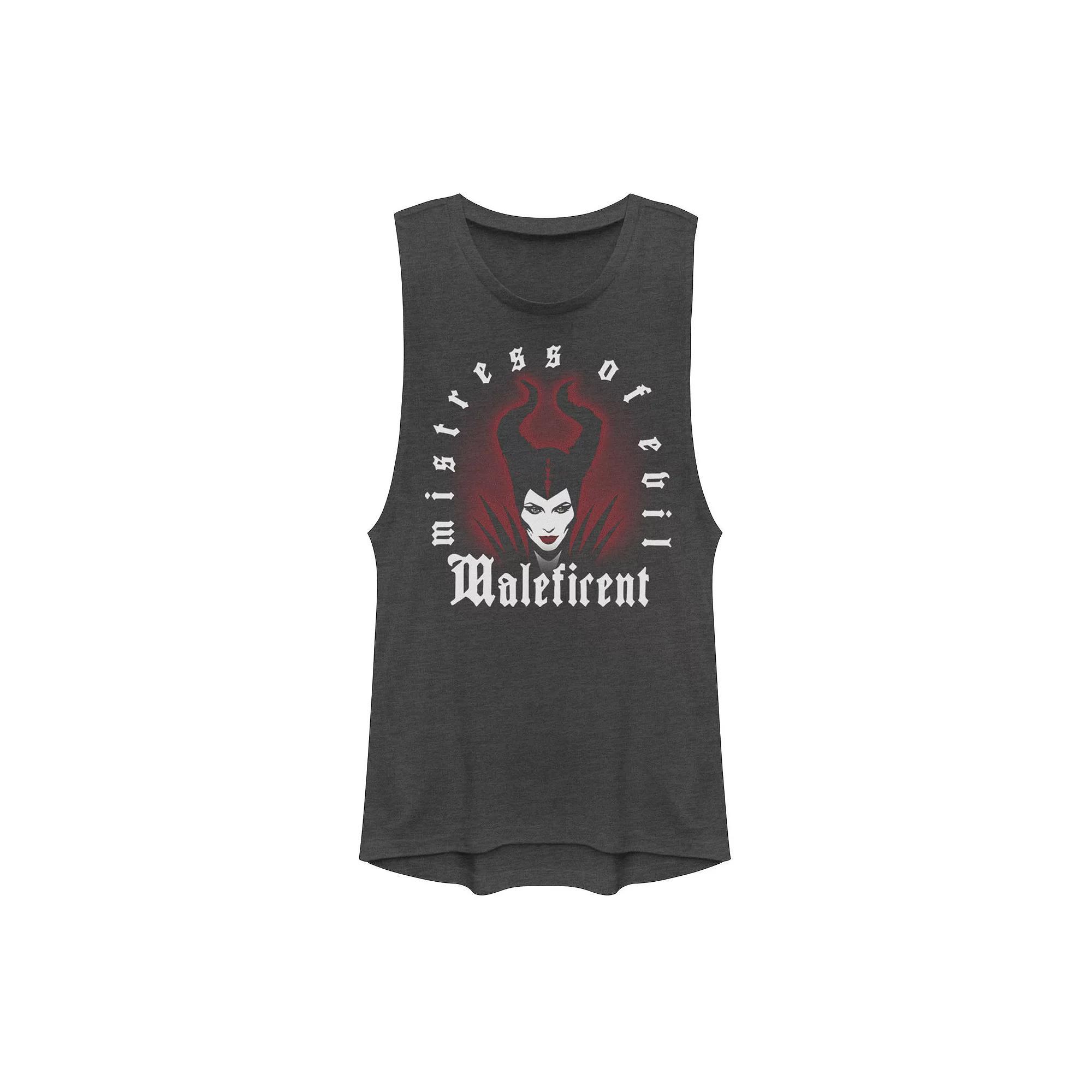 Disney's Maleficent Juniors' Mistress Of Evil Graphic Muscle Tank Top, Girl's, Size: XS, Grey Product Image