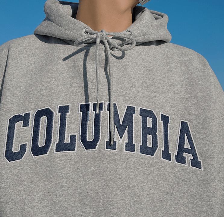 RT No. 6236 COLUMBIA LETTERED PULLOVER HOODIE Product Image