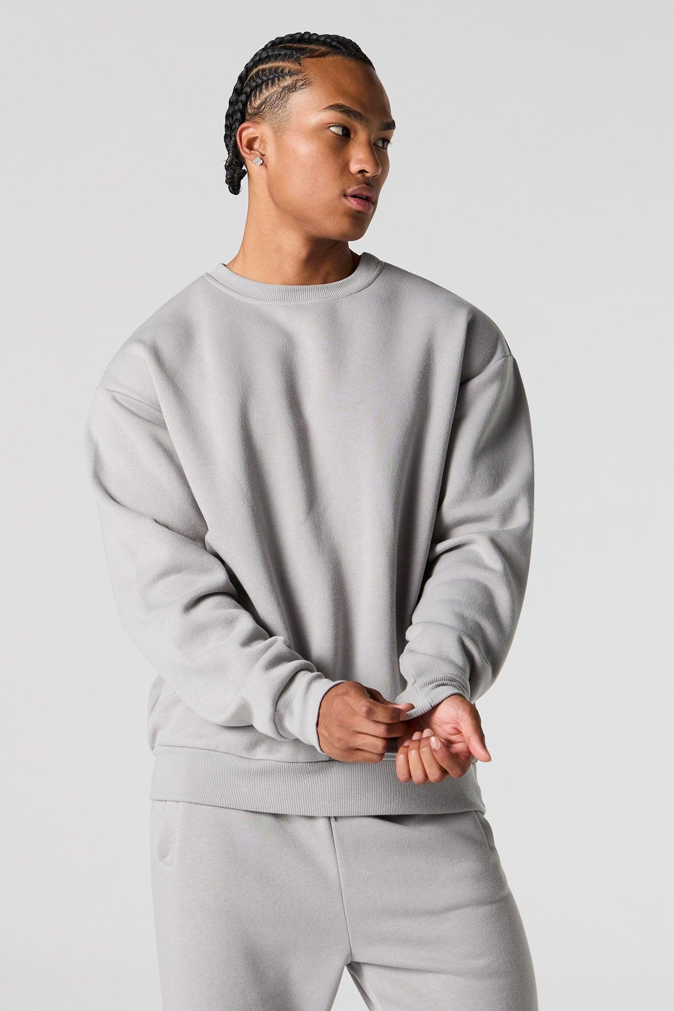 Solid Fleece Sweatshirt Male Product Image