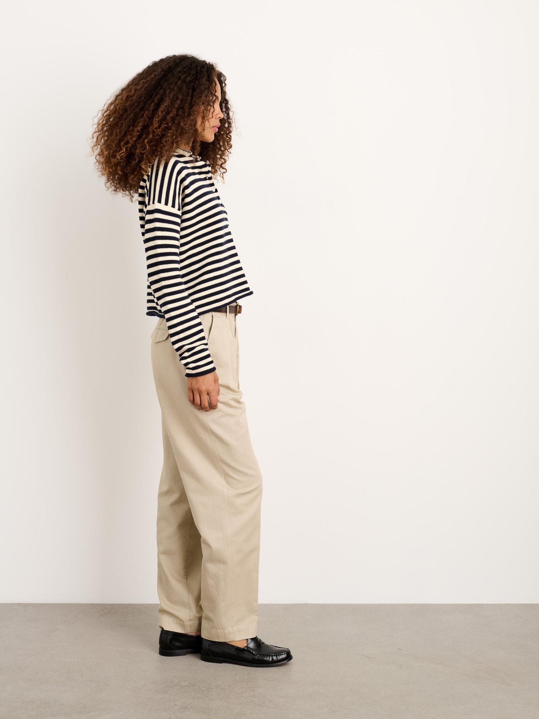 Taylor Striped Cardigan In Cotton Cashmere Product Image