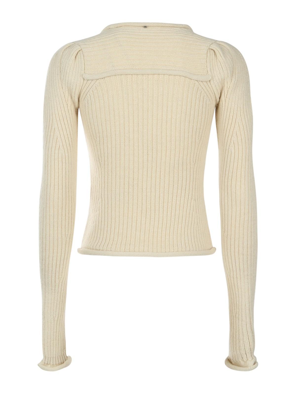 MAX MARA Valico Ribbed Knit In White Product Image