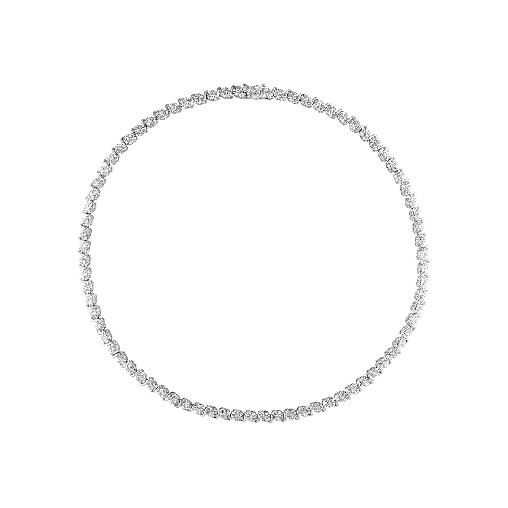 Stella Grace Sterling Silver 1/2 Carat T.W. Diamond Necklace, Women's, Size: 17" Product Image