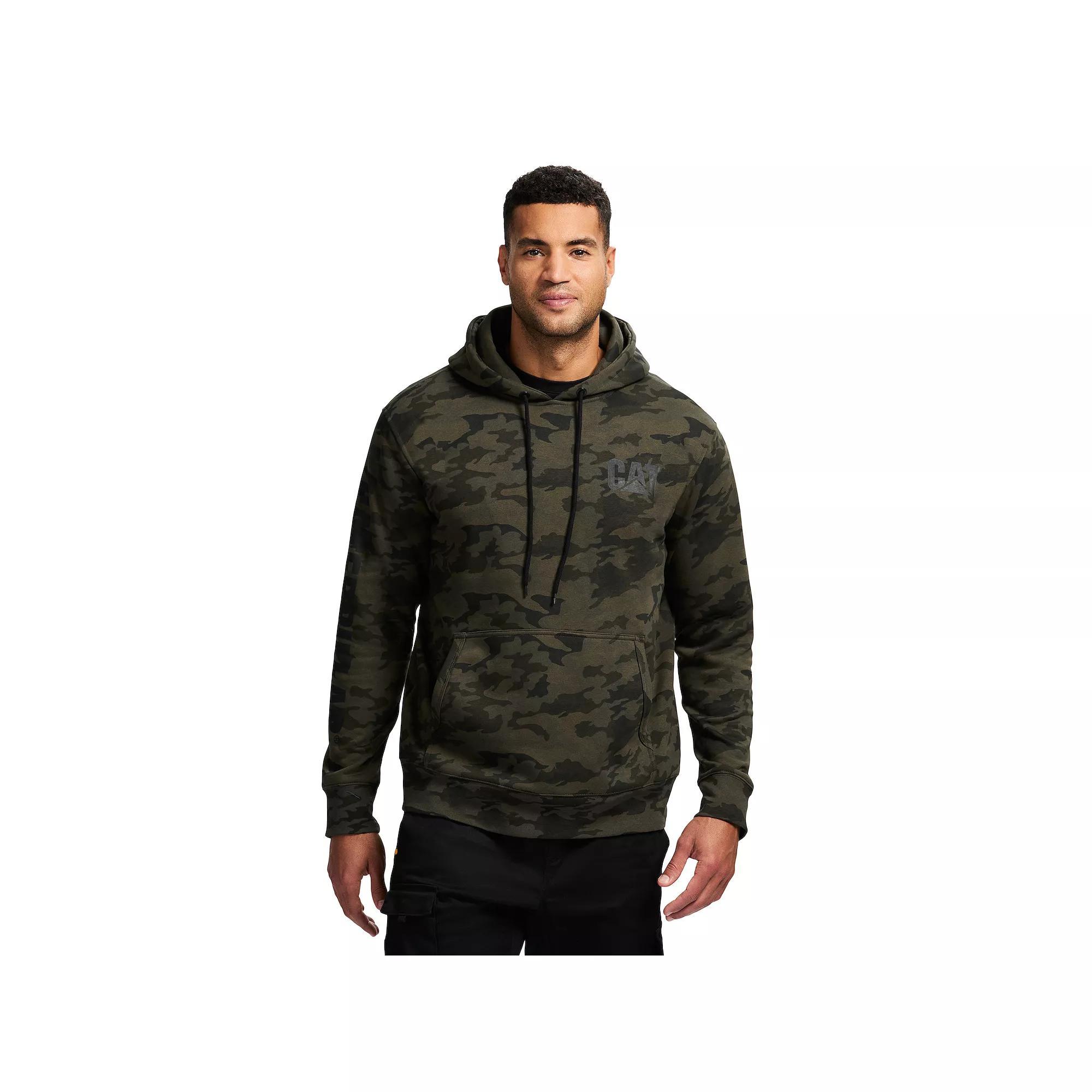 Caterpillar Cat Foundation Trademark Banner Hood Sweatshirt, Men's, Size: Medium, Green Product Image