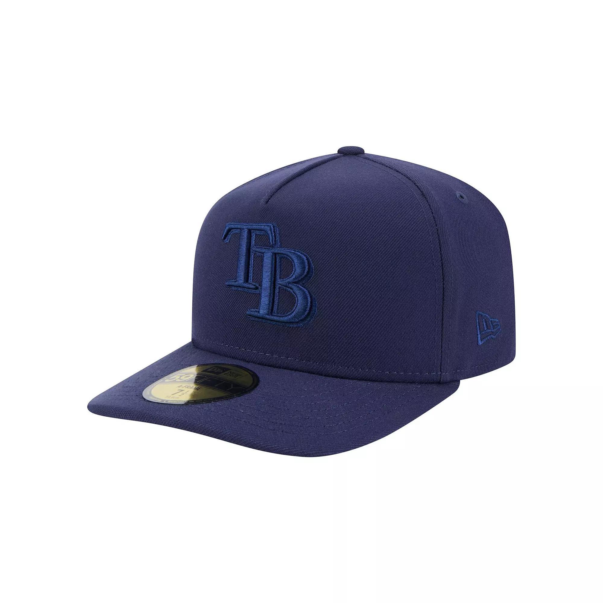 Men's New Era  Navy Boston Celtics Colorpack A-Frame Pinch Front 59FIFTY Fitted Hat, Size: 7 5/8, Blue Product Image