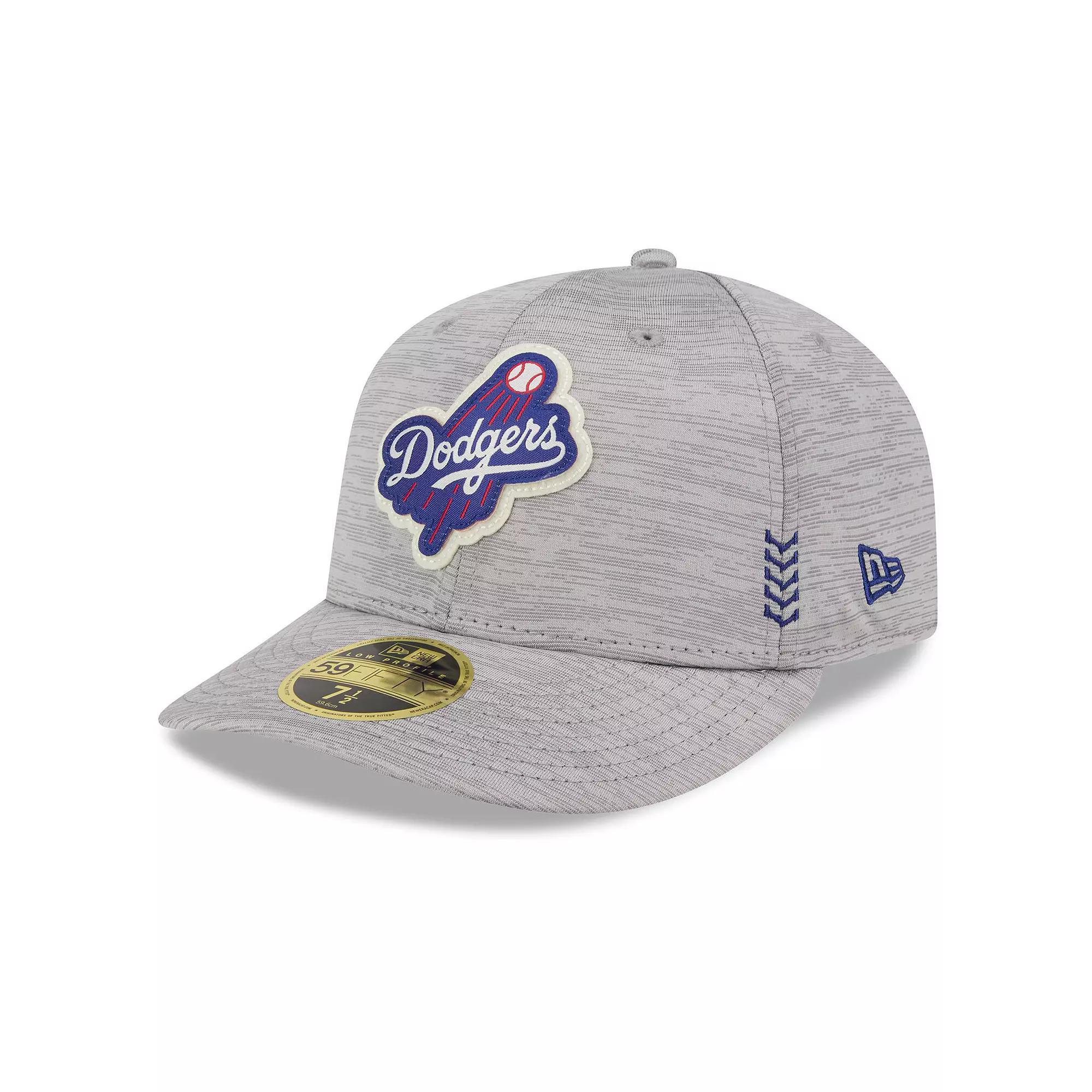 Men's New Era  Gray Los Angeles Dodgers 2024 Clubhouse Low Profile 59FIFTY Fitted Hat, Size: 7 7/8, Grey Product Image