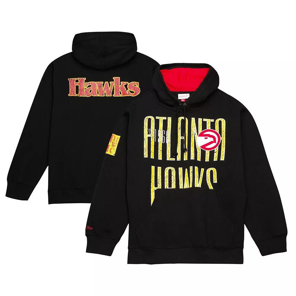 Men's Mitchell & Ness Black Atlanta Hawks Hardwood Classics OG 2.0 Pullover Hoodie, Size: XL Product Image